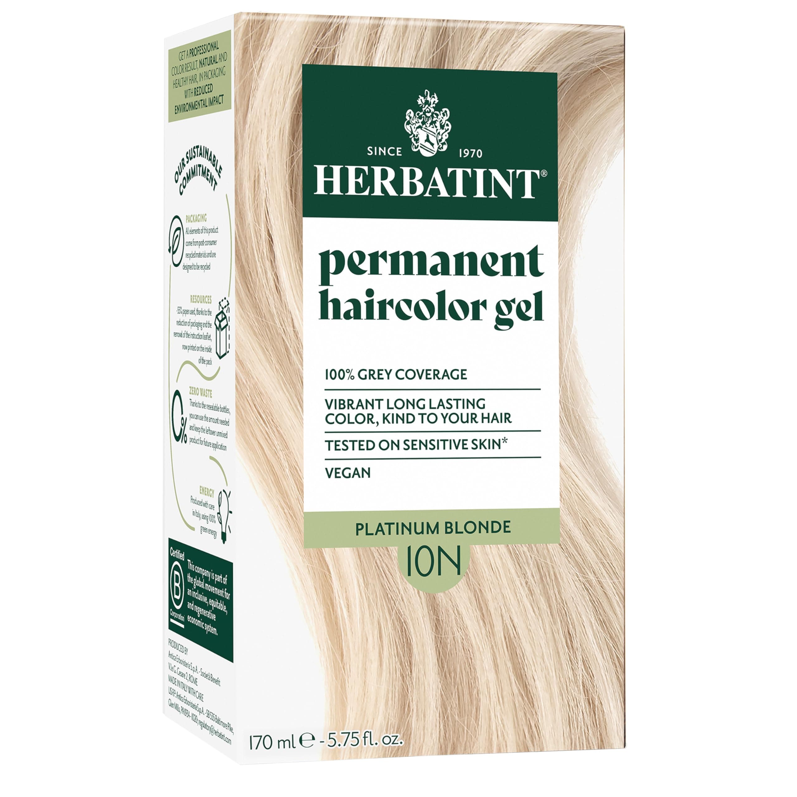 Herbatint Permanent Herbal Haircolor Gel Platinum Blonde