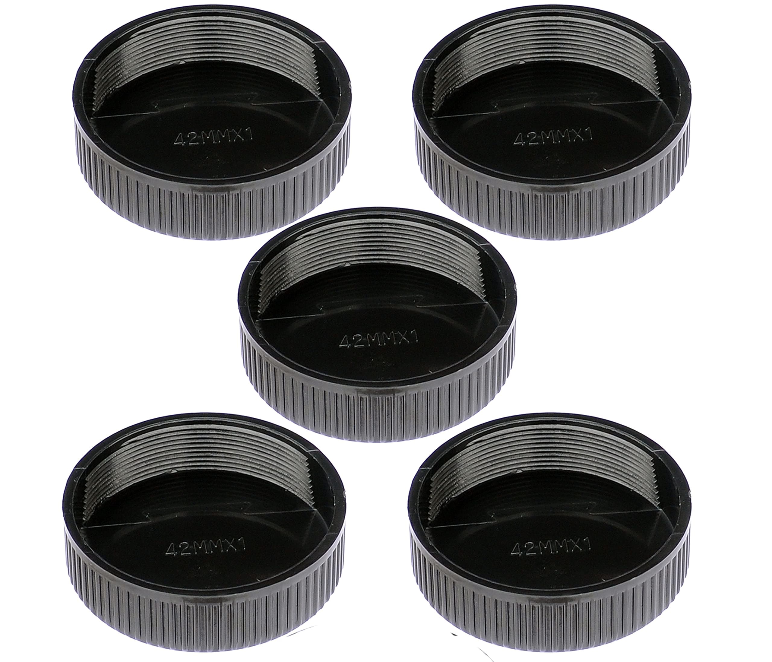 (5 Packs) Lens Rear Caps for M42 42mm Screw Mount Lens, M42 Lens Cap, M42 Lens Rear Cap, 42mm Screw Mount Lens Cap, M42 End Cap, fits Pentax Takumar/MamiyaSekor/Helios M42 Lens, etc