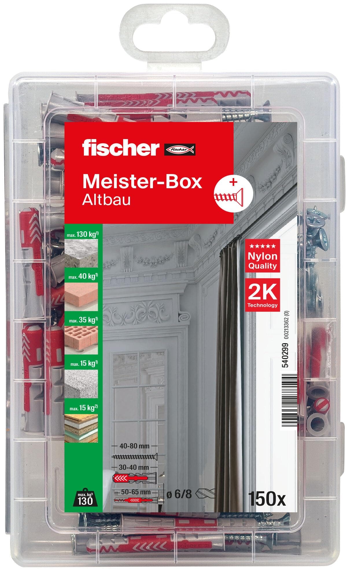 fischer Meister Box Dowel Set, 540299