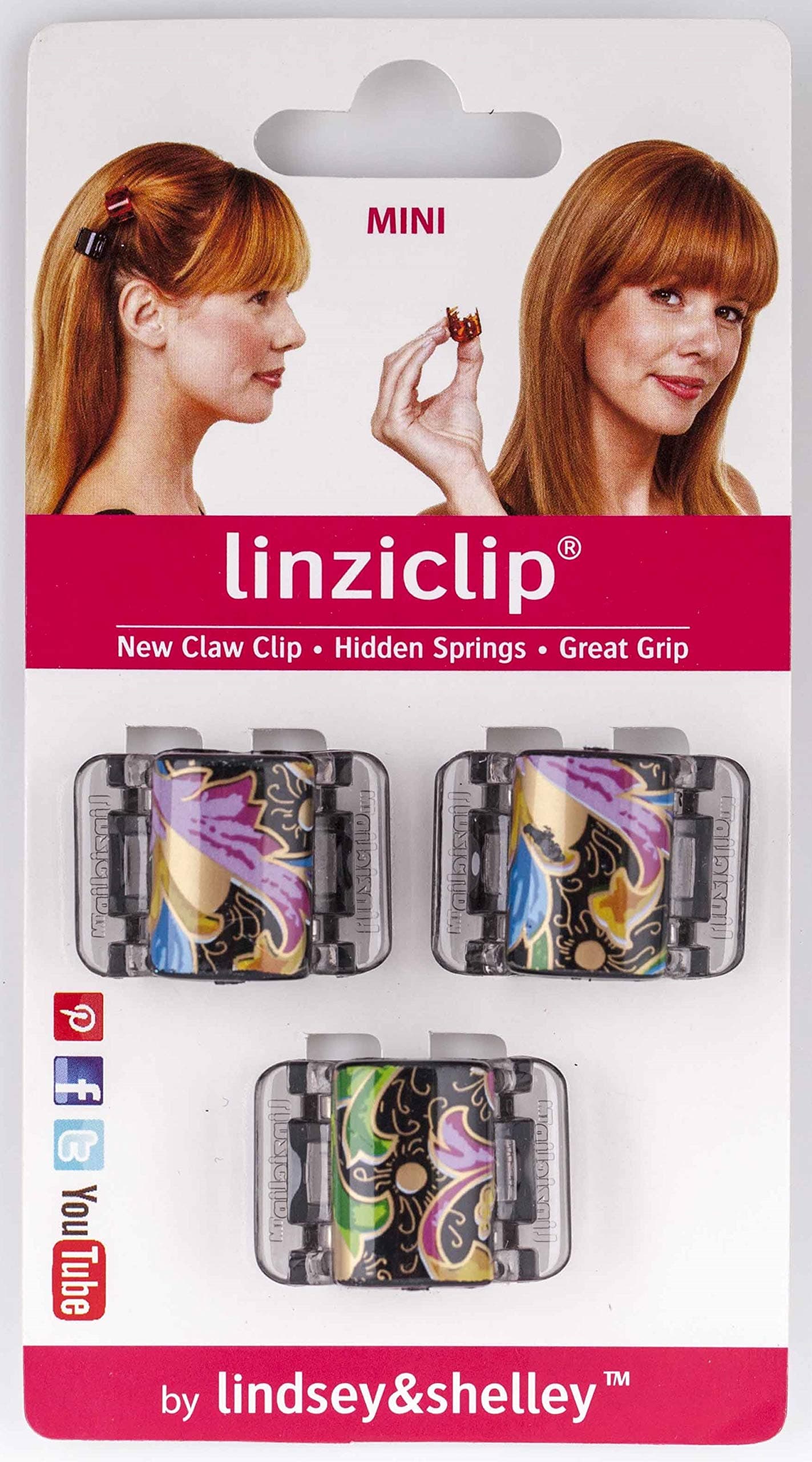 Mini Hair Claw Clip - Hidden Springs, Great Grip, many Colors