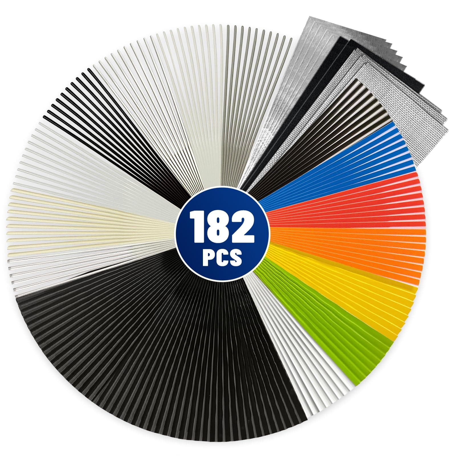 Allturn 182 pcs Plastic Welding Rods,Plastic Welder Rod For Repairing Plastic Bumpers,Kayaks,And Other Plastic Products.