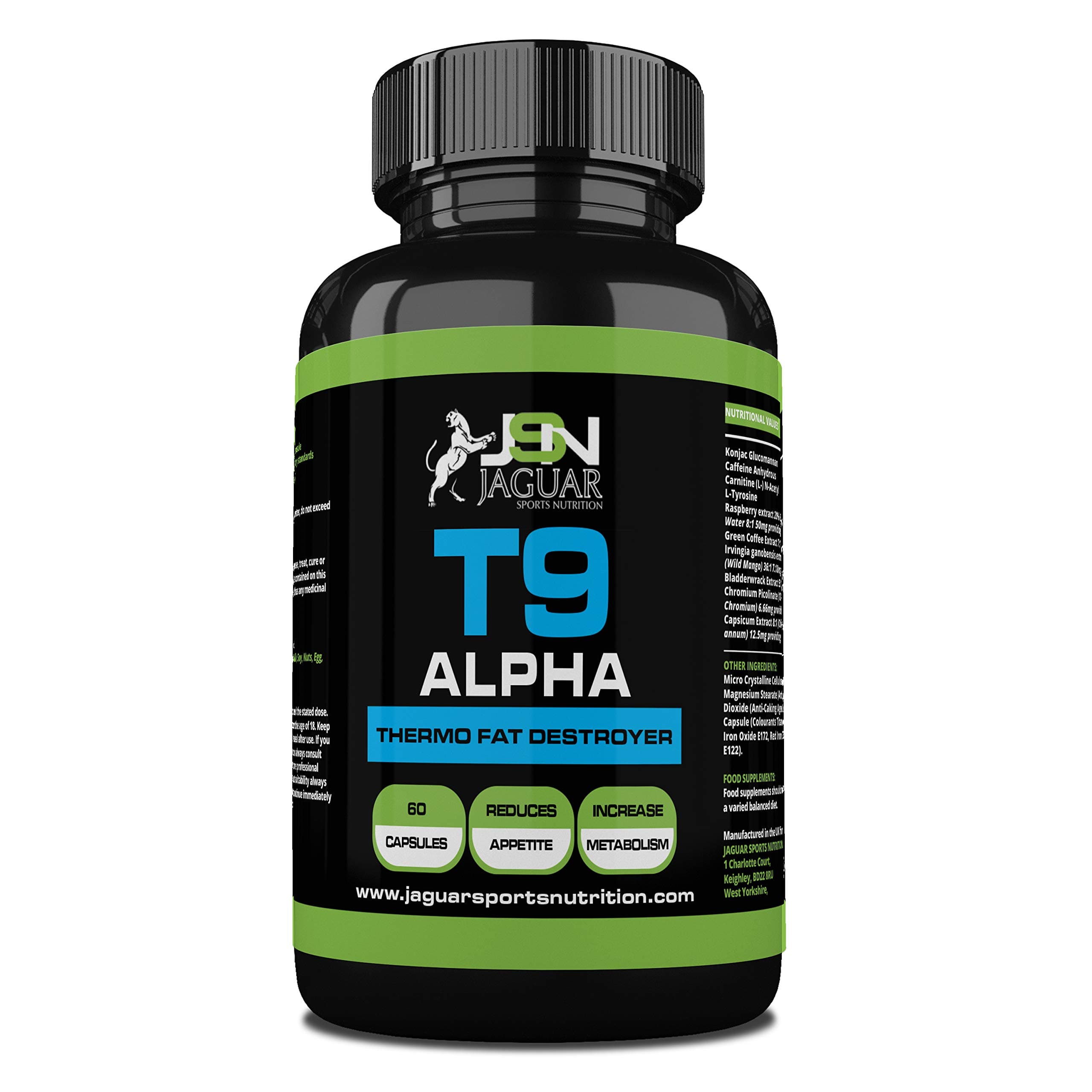 JSN Nutrition - T9 Alpha (60 Capsules) *Strongest Weight Loss Pills* *Fat Burner* *Strong Diet Slimming Tablets*
