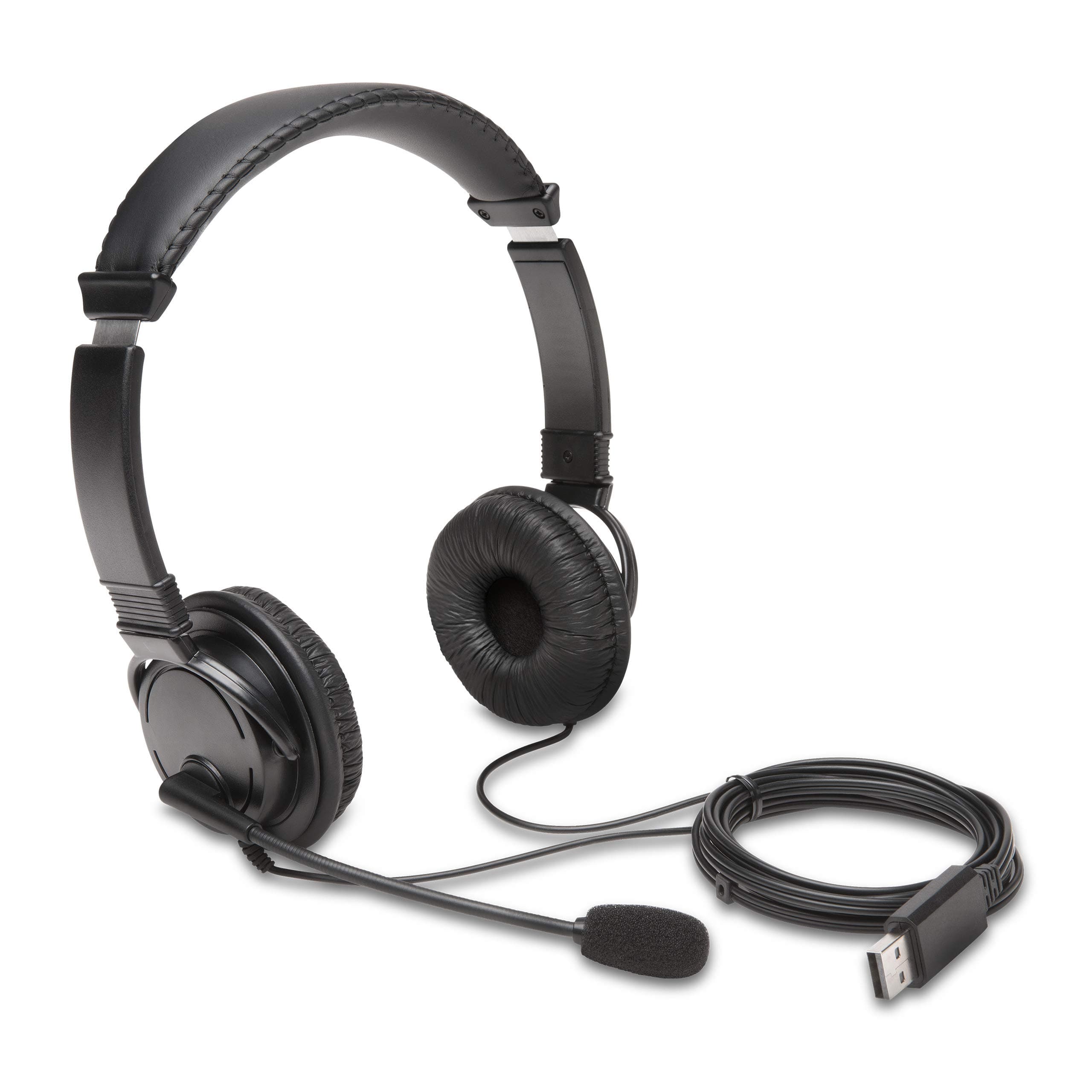 USB Hi-Fi Headphones with Microphone (K97601WW), Black