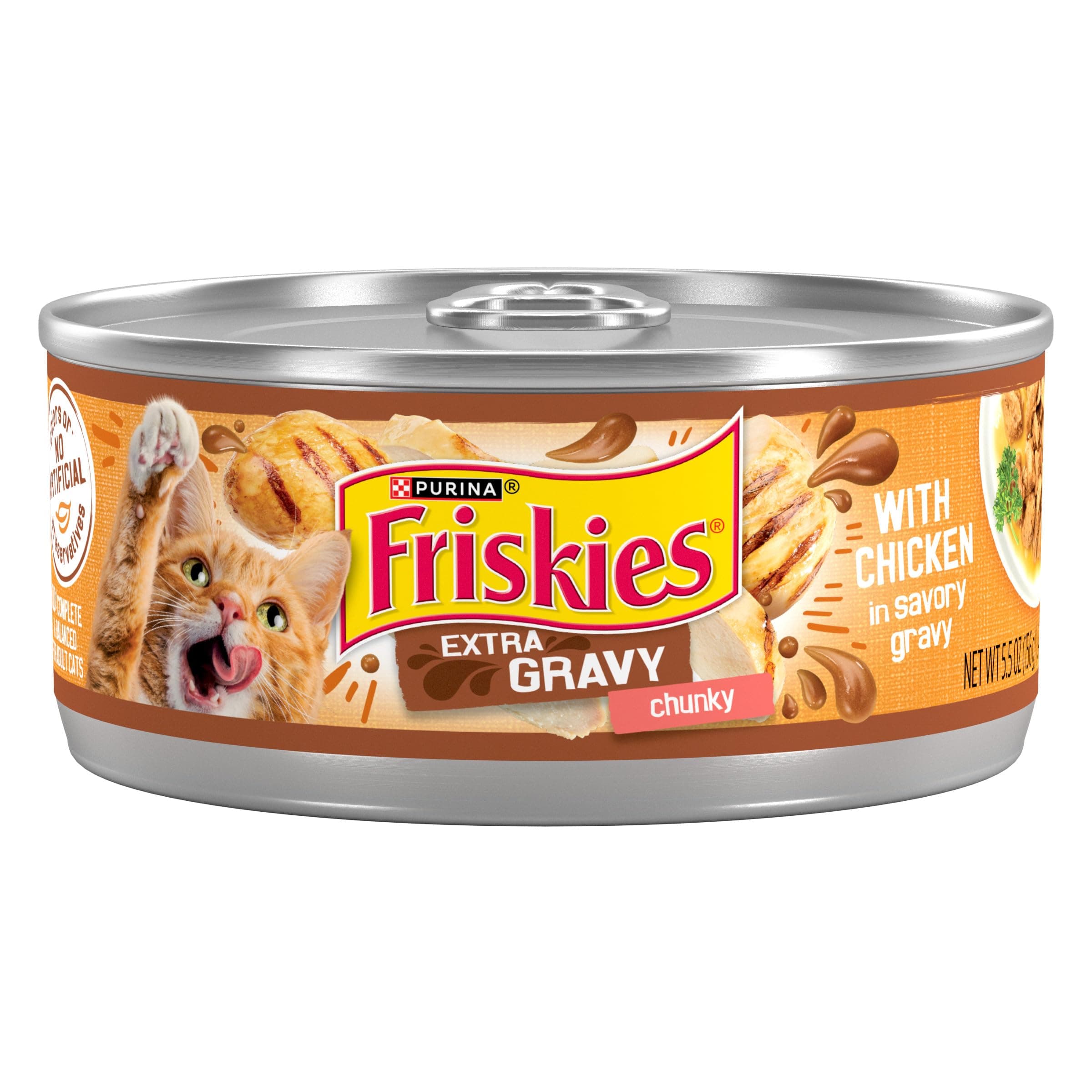 Purina Friskies Gravy Wet Cat Food, Extra Gravy - (24) 5.5 oz. Cans