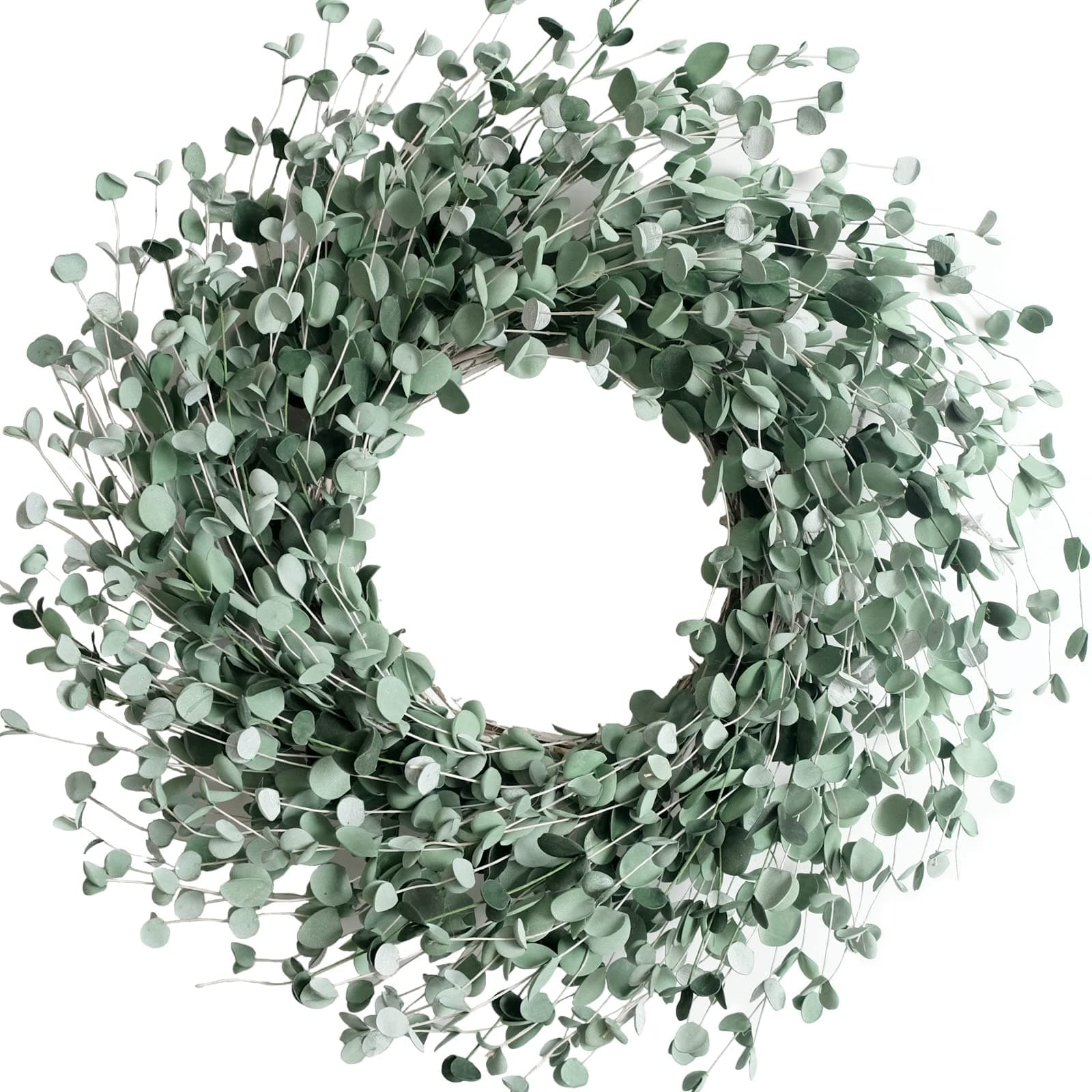 24 Inch Everyday Greenery Boxwood Wreath for Front Door, Soft Touch Green Mini Leaves Wreath for Indoor and Outdoor, Romantic Green Wreath for Wedding Decor