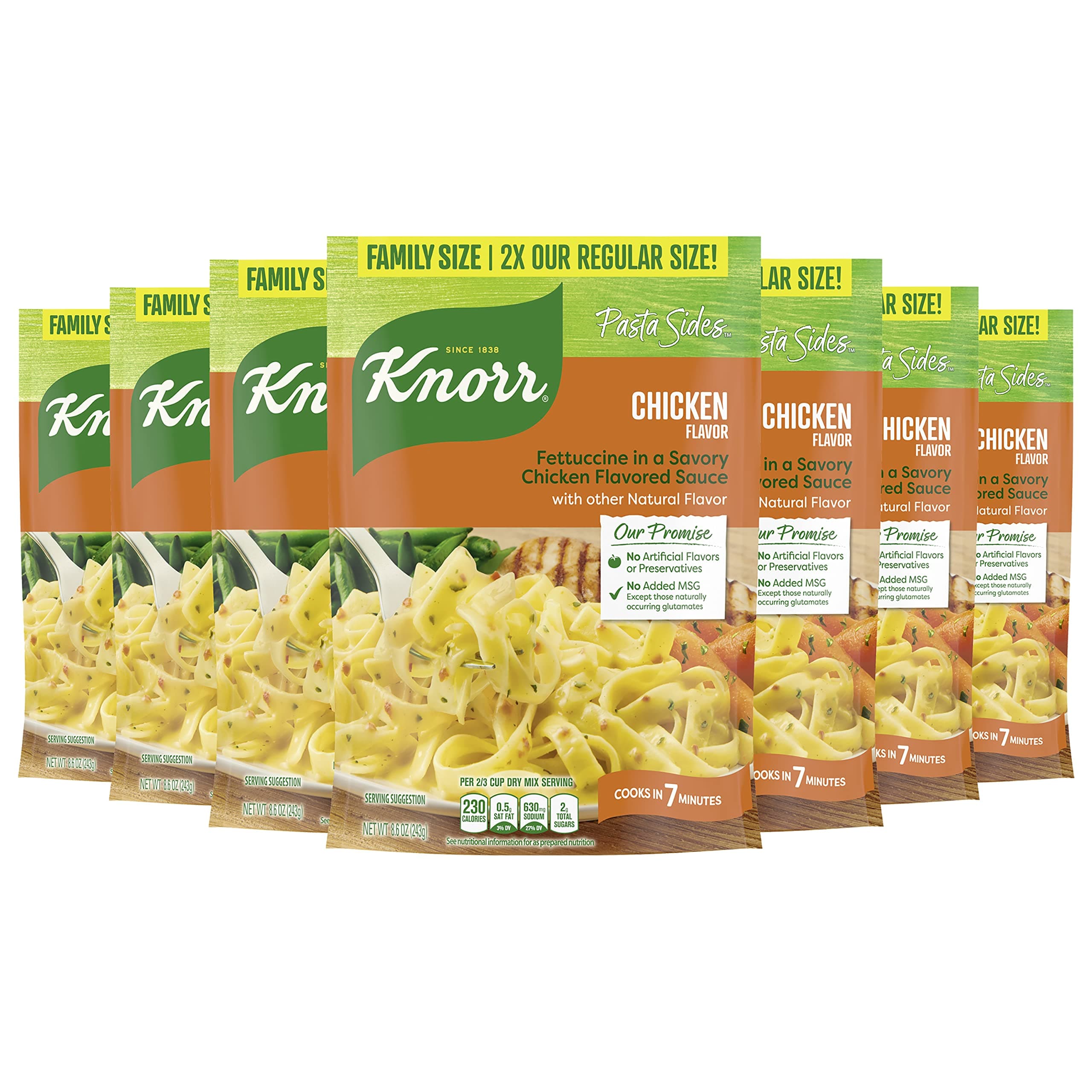 Pasta Sides For a Delicious Easy Pasta Meal Chicken Fettuccine No Artificial Flavors Or Preservatives 8.6 oz, 7 Count