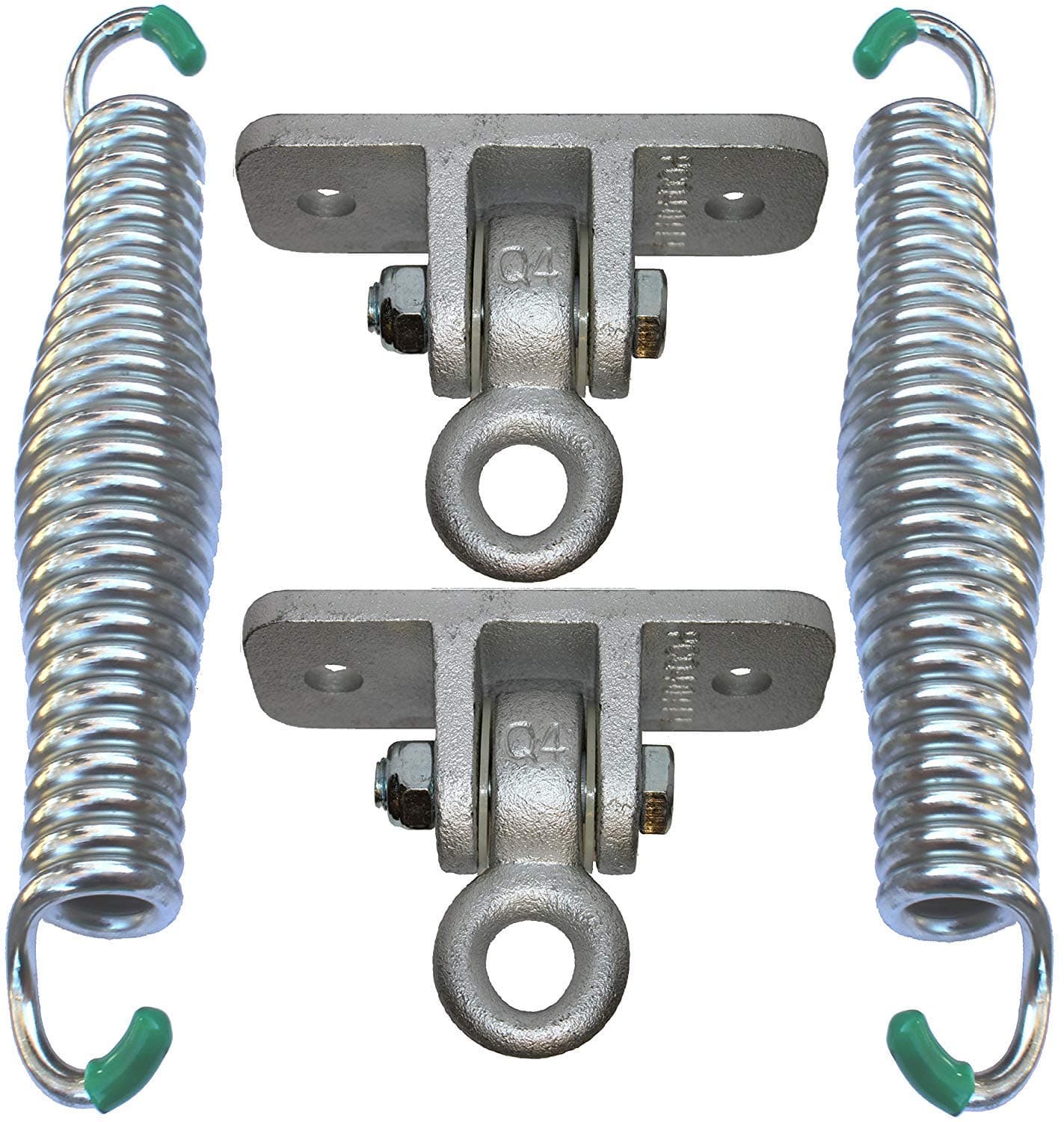 Porch Swing Hanging Kit | Front Cedar Iron Wooden Amish | Hanger Hooks (2) | Steel Springs (2) Heavy Duty 8" Barrel Shaped