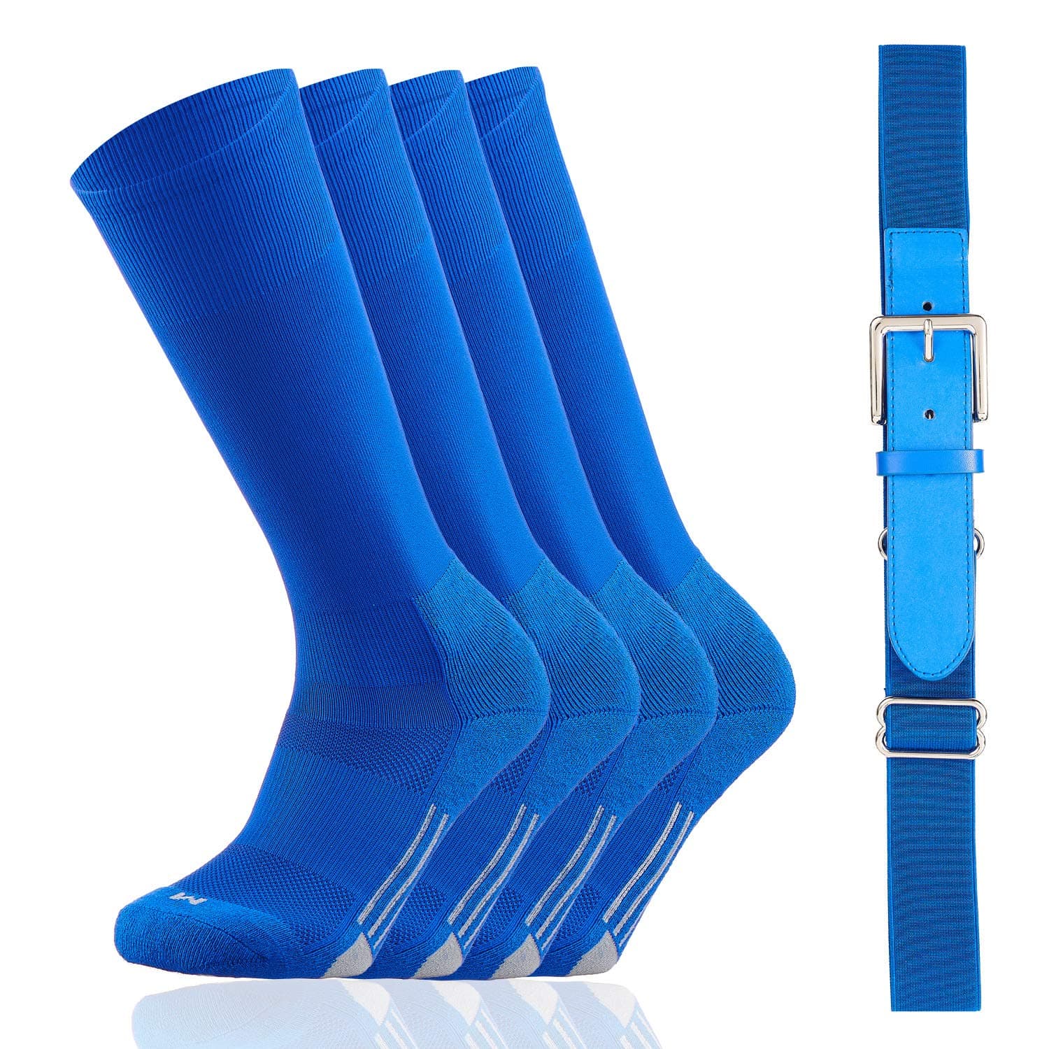 YouperYouth Baseball/Softball Belt & Socks Combo Set (2 Pairs of Socks & 1 Belt)