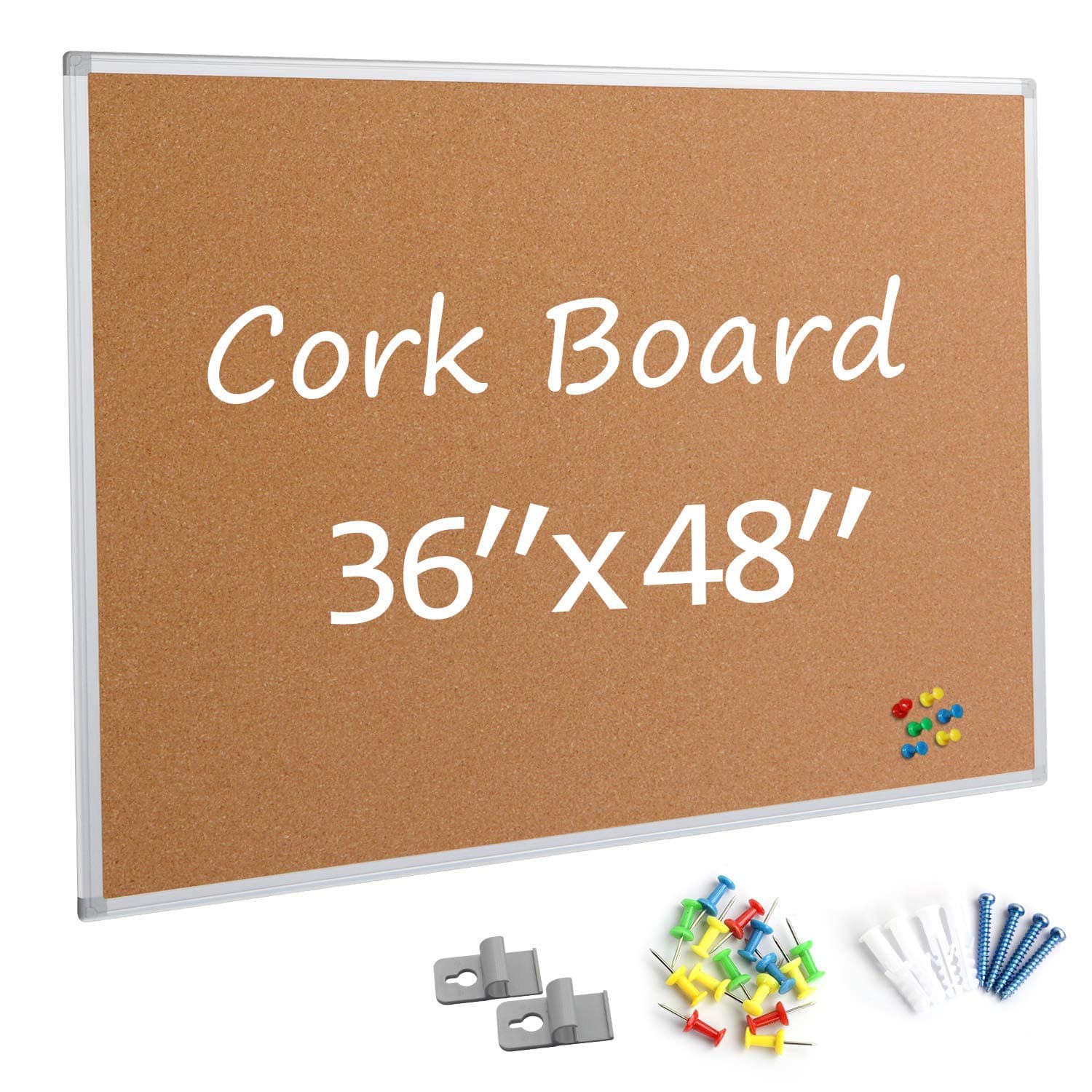 36" x 48" Aluminium Framed Corkboard
