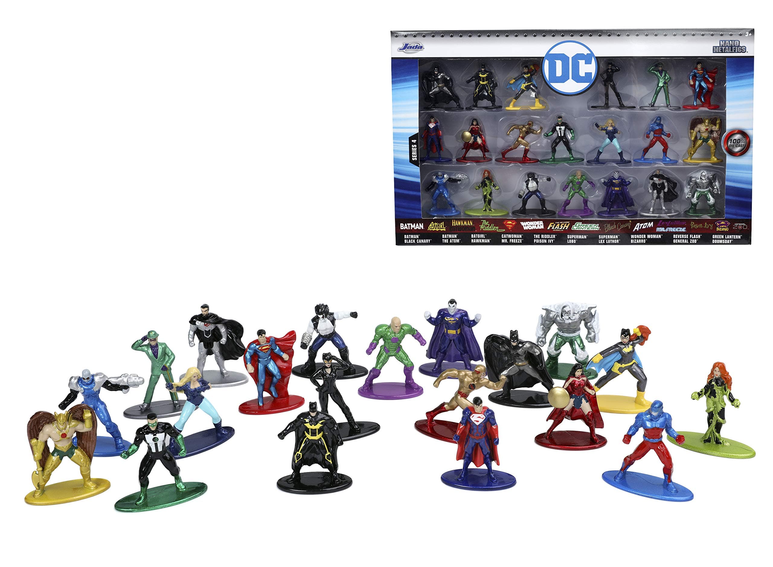 Jada Toys DC Comics 1.65" Die-cast Metal Collectible Figures 20-Pack Wave 4, Toys for Kids and Adults (32391)