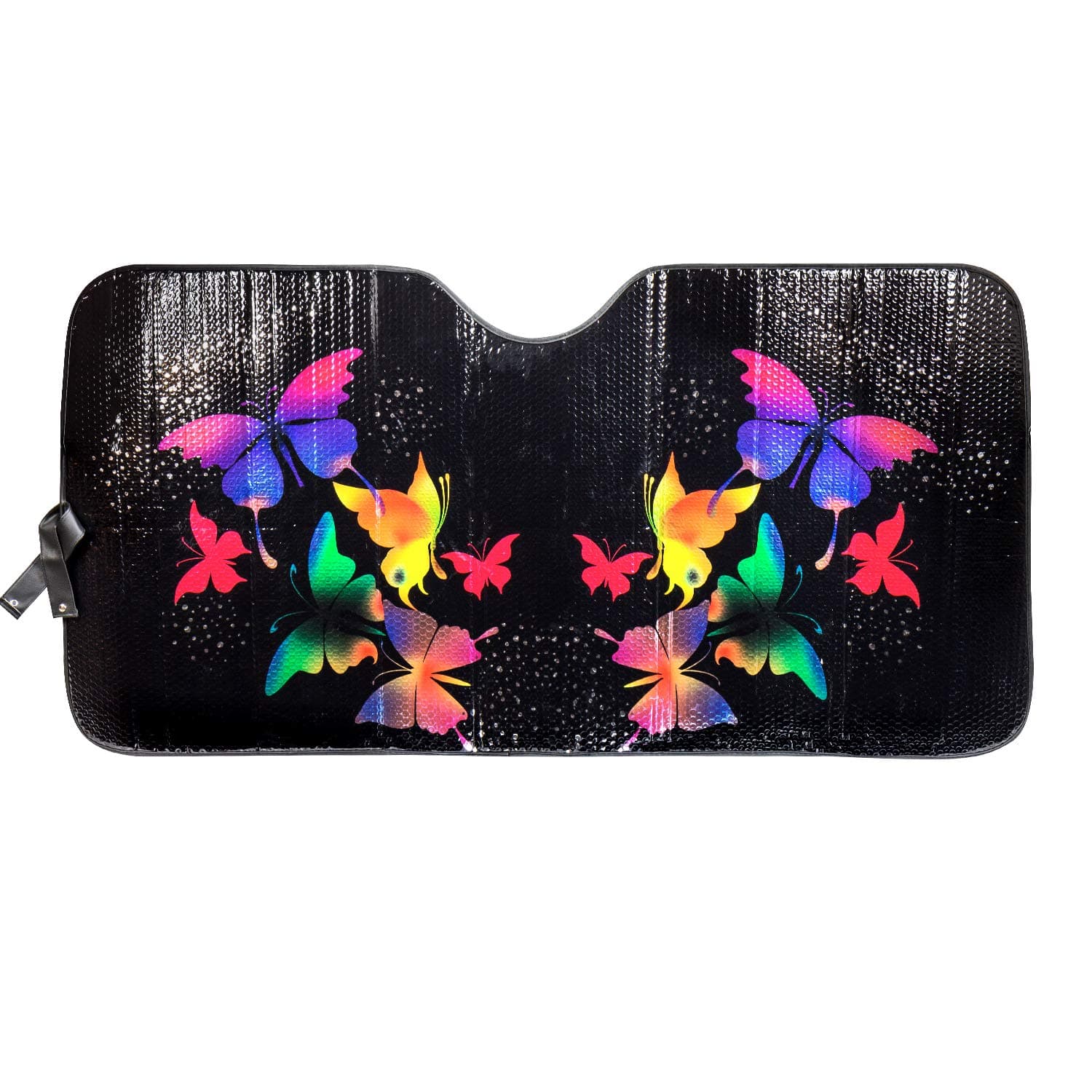 Lunna SWR-0216 Gloss Sunshade (Special Edition Butterfly Swarovski Crystal Embellished Accordion - Black)