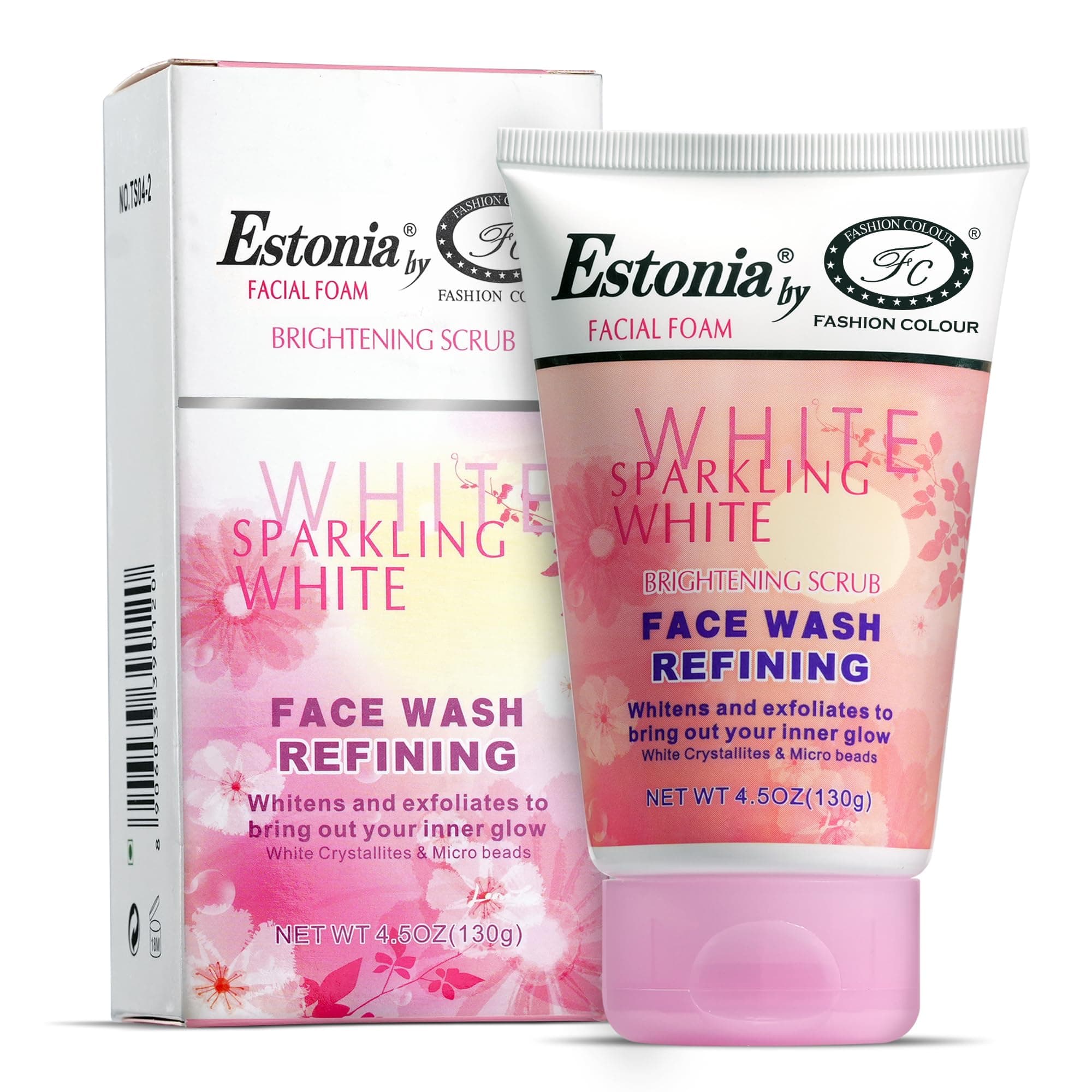 - BY FASHION COLOUR Refinig Face Wash With White Crystallites and Micro Beads | Skin Brightening & Whitening Facewash | Face Wash for Glowing Skin | Foaming Facewash for Uneven Skin Tone | All Skin Types | (130g)