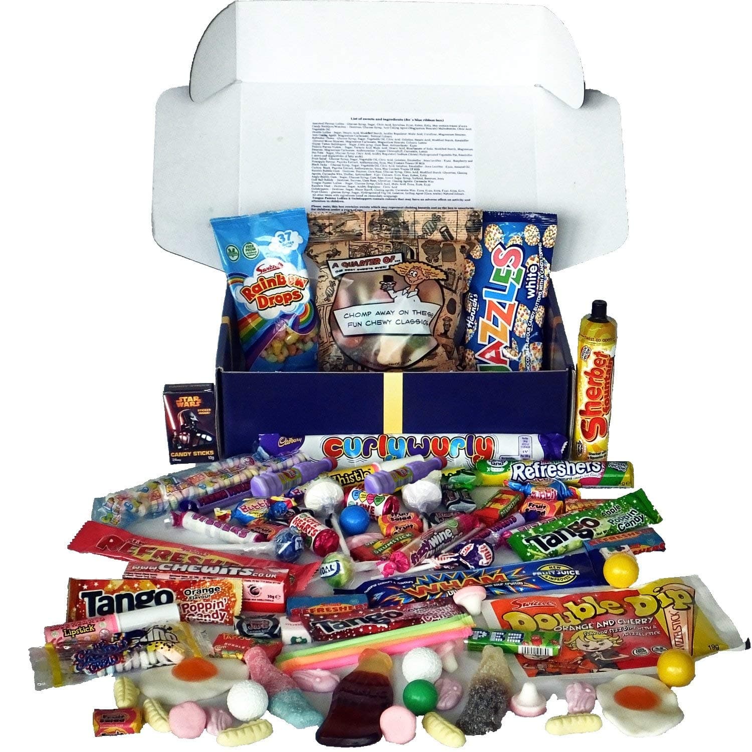 Retro Sweets Gift Box Hamper to Share: Deluxe Christmas Secret Santa & Birthday Present Idea for Him & Her, Men, Women, Boys, Girls. Gorgeously Packaged Old Fashioned Pick & Mix Selection