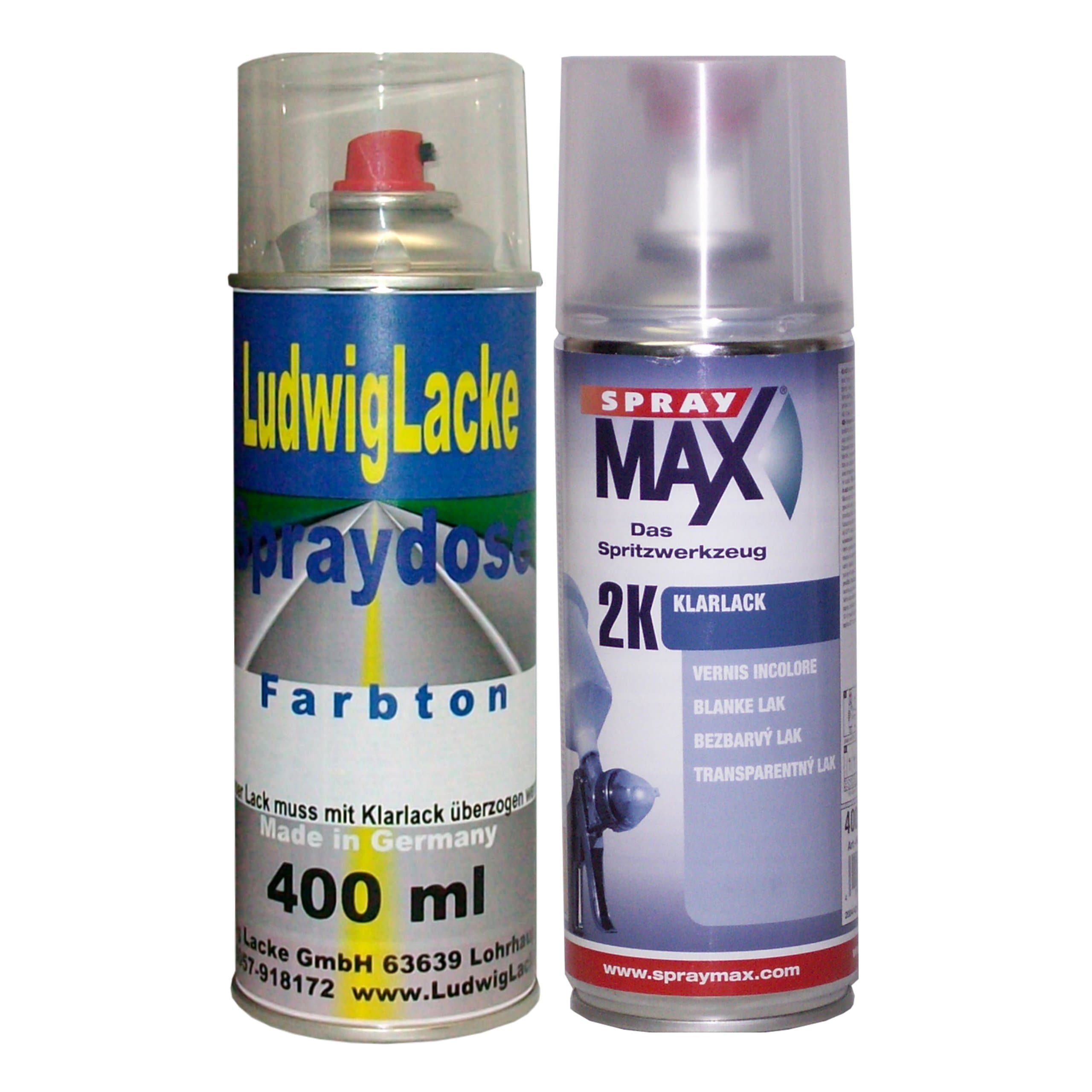 Premium Spray Set for Peugeot EEH Gris Haria 2 Colour Code Set Construction Year from 2010 – 2014 Metallic Effect Paint * 2 Spray Cans Spray – Spray Can Base Coat 400 ml and a dose 2 K Clear Lacquer 400 ml.