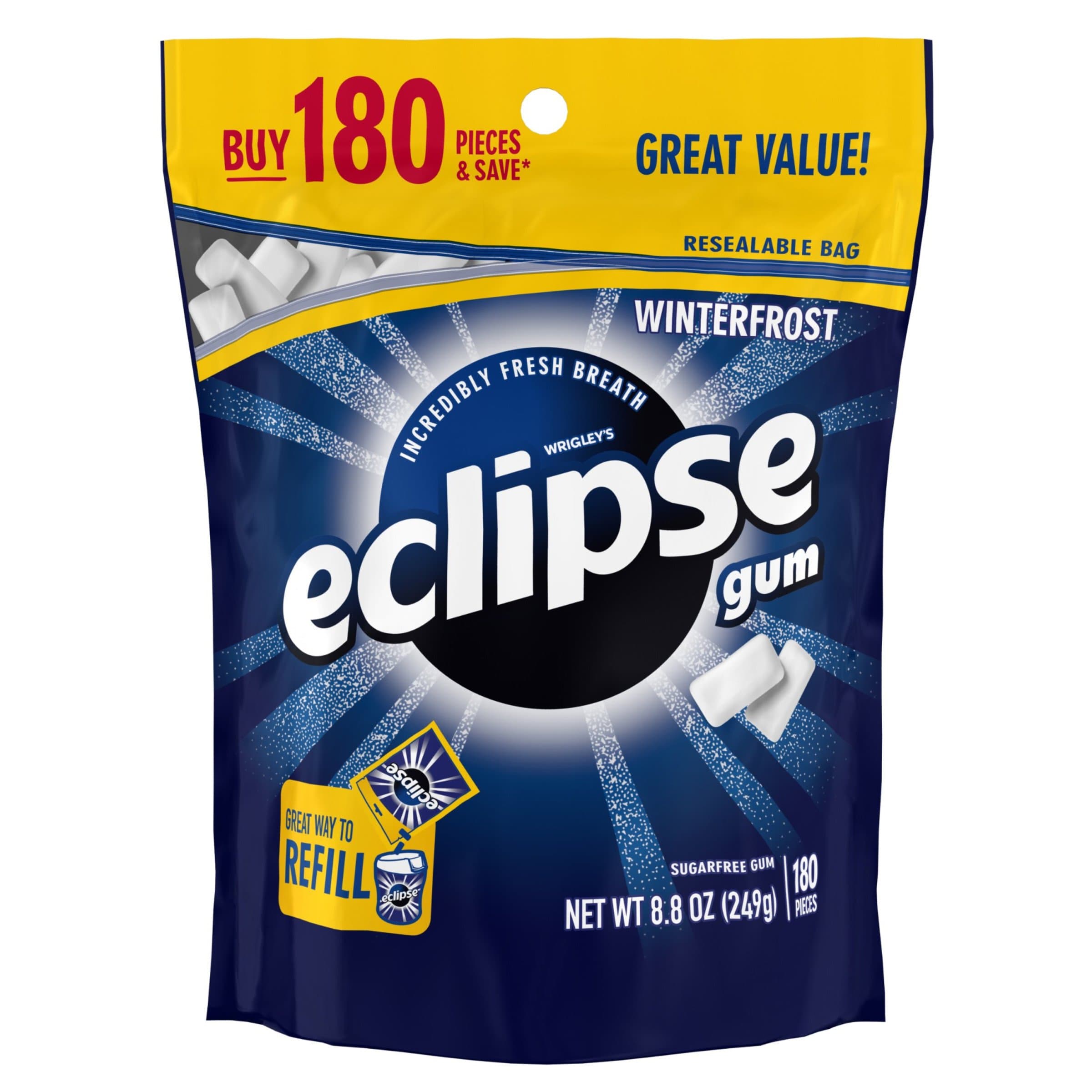 Eclipse Winterfrost Sugarfree Gum, 180 Count