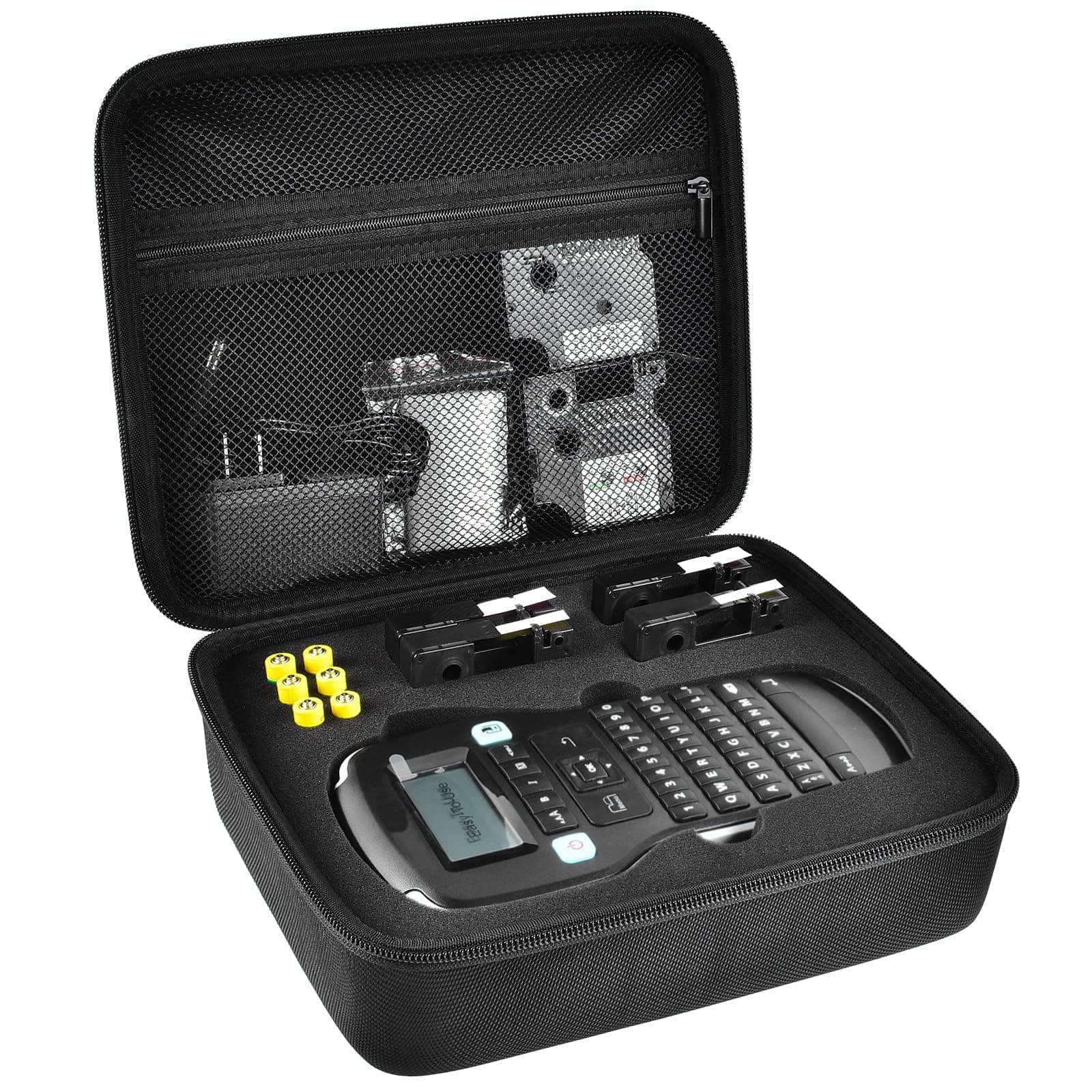 Case Compatible with DYMO Label Maker LabelManager 160/280 Portable Label Maker, Tag Printer Storage Organizer for AC Adapter, Tape Cartirdges and More Accessories(Box Only) Black