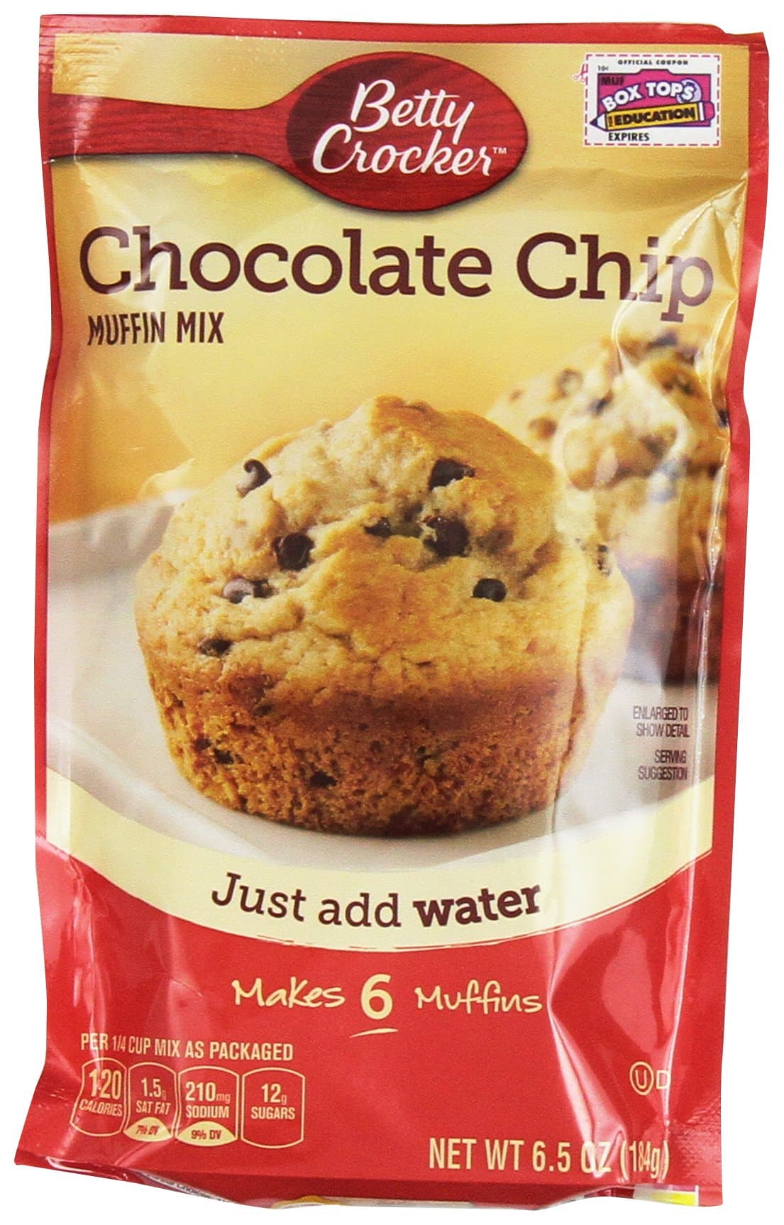 Betty CrockerMuffin Mix Chocolate Chip 6.5 Oz 12 Packs