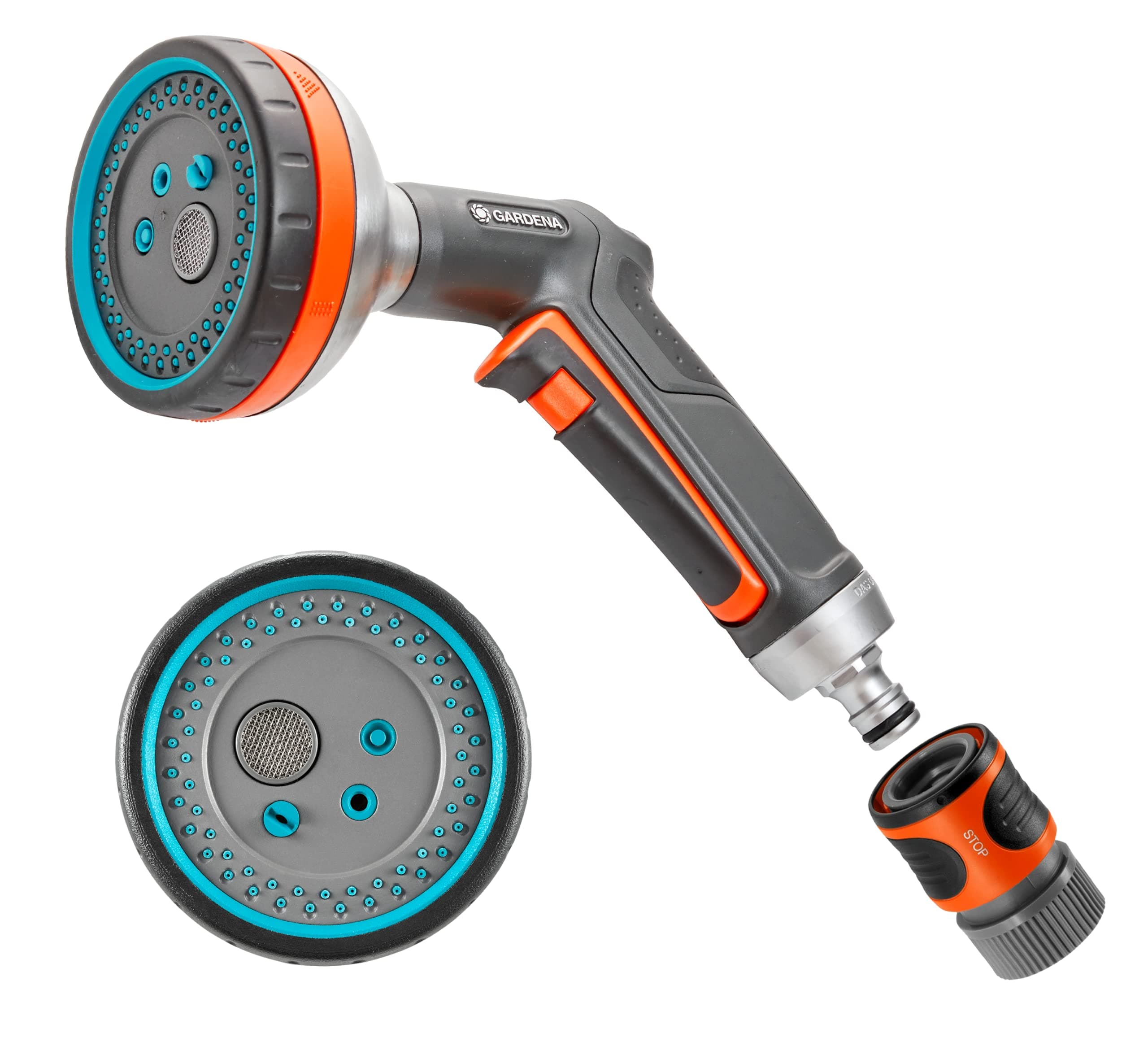 Gardena 3817M-FP Frost Proof - Premium Metal Multi Sprayer Nozzle, 5 Spray Patterns+Water Stop