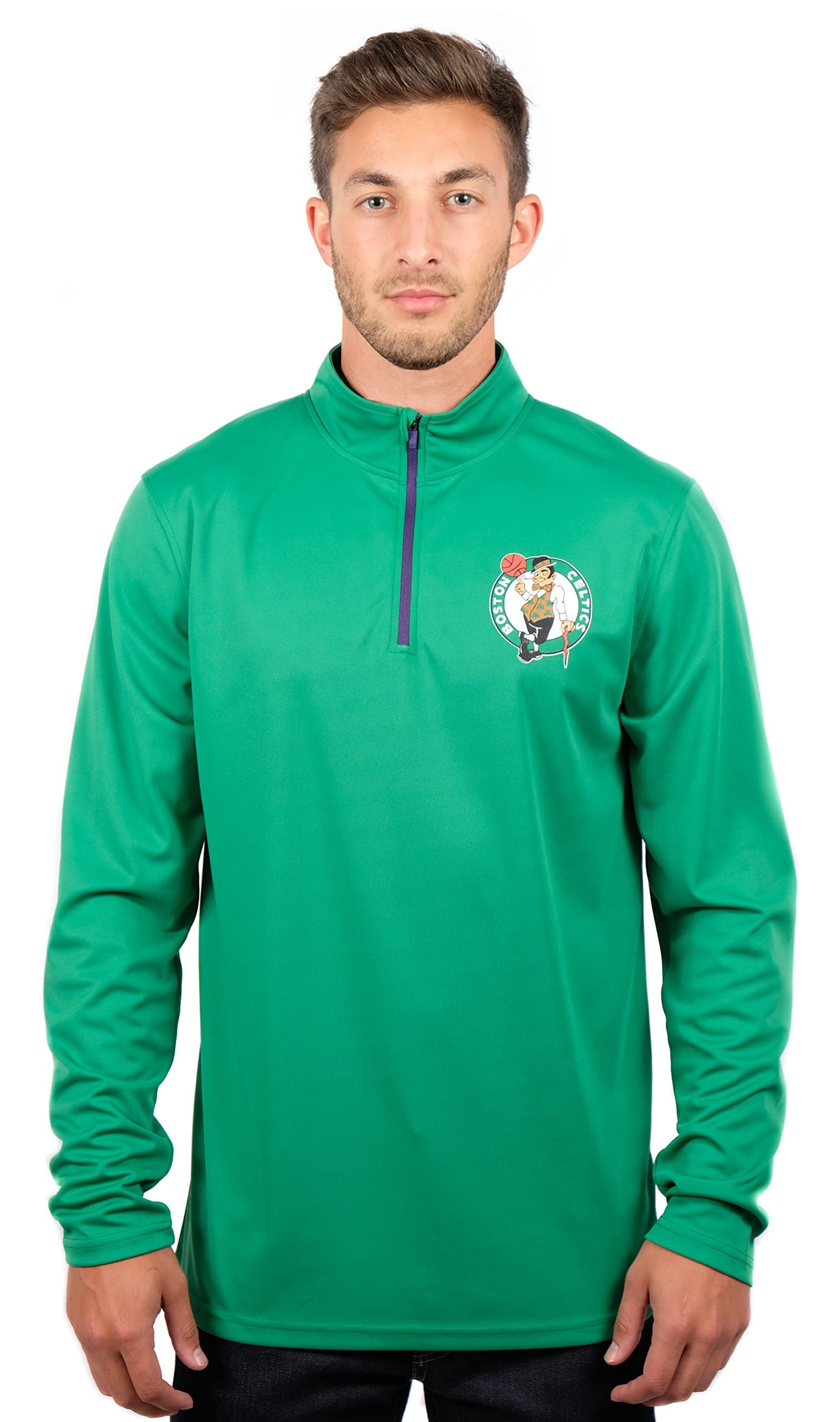 Ultra GameNBA Men's Super Soft Quarter Zip Long Sleeve T-Shirt