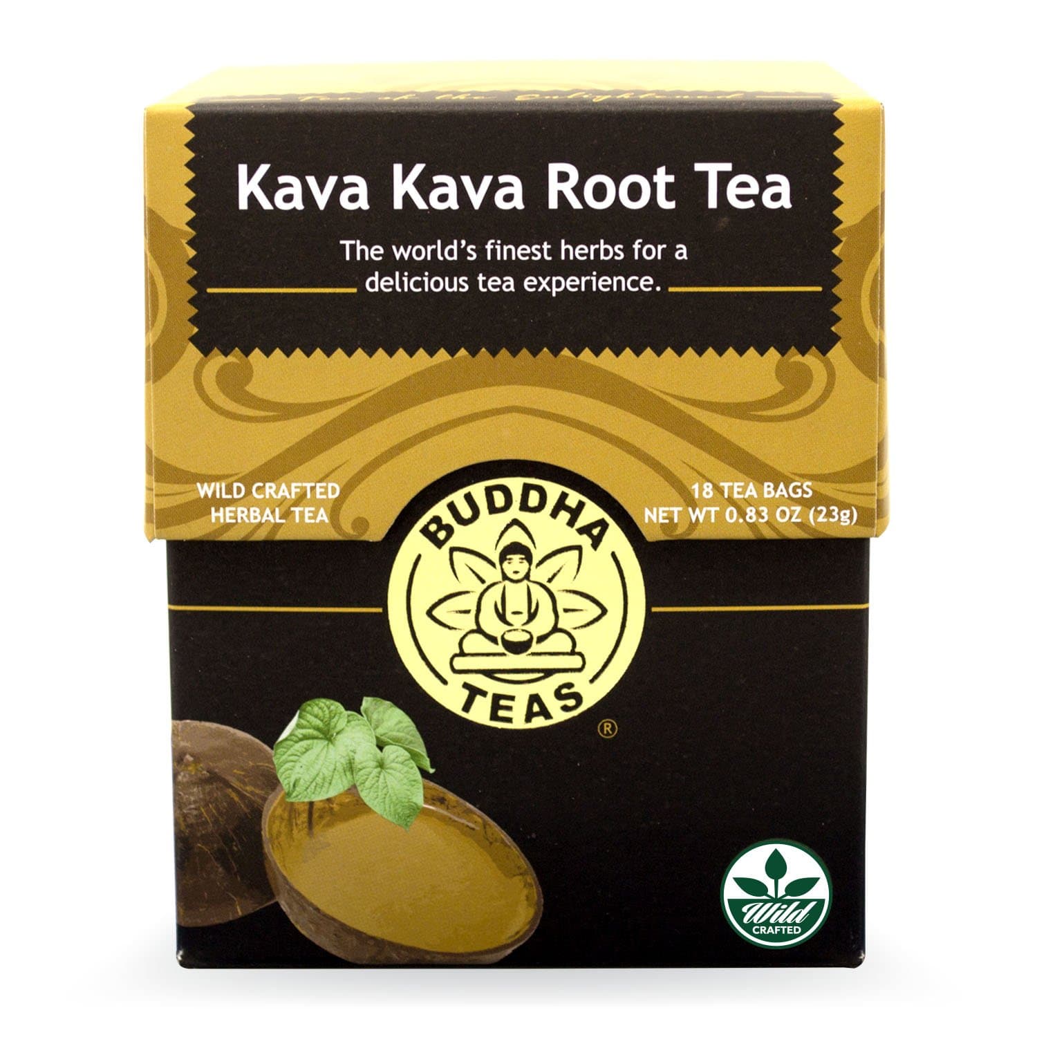 Buddha Teas Kava Kava Root Tea, 18 Count (Pack of 6)