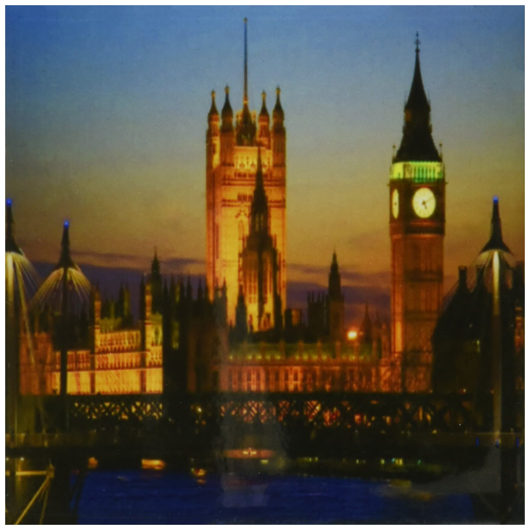 3dRose cst_66293_3 Big Ben, London, England Dusk Ceramic Tile Coasters, Set of 4