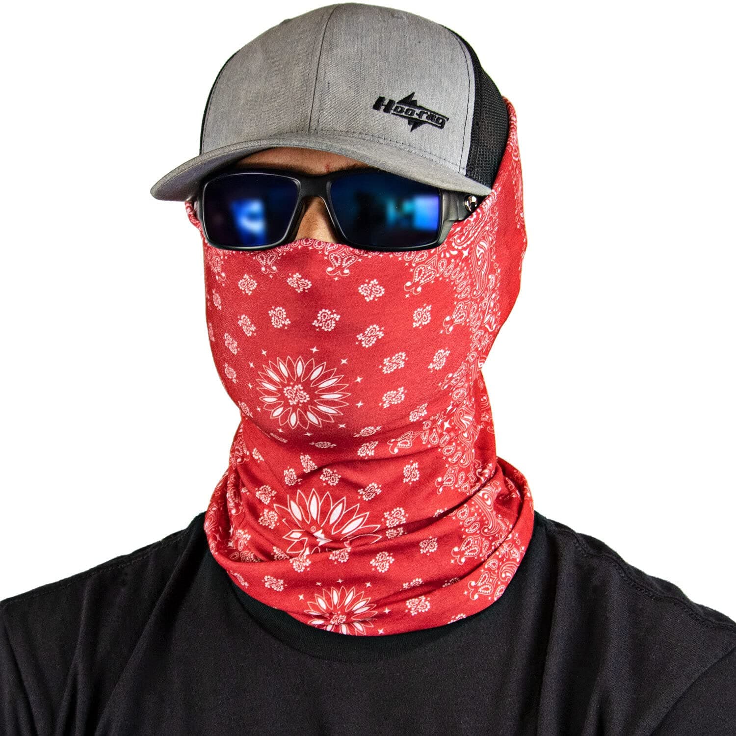 Hoo-Rag - 100% Moisture Wicking Polyester Microfiber Multi-Functional Face & Neck Mask- UPF 30 - One Size Fits Most - Paisley