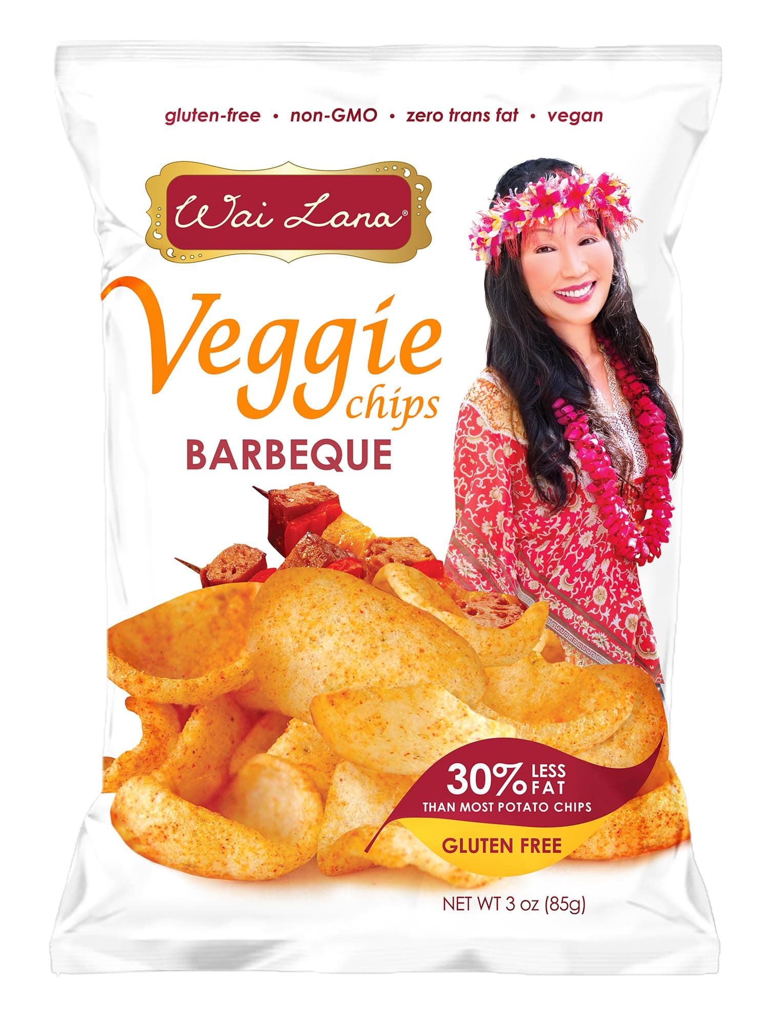 Barbeque Veggie Chips (6 Pack of 3 Ounce Individual Bags) - Gluten Free, Non-GMO, Vegan, Zero Trans Fats – Wai Lana