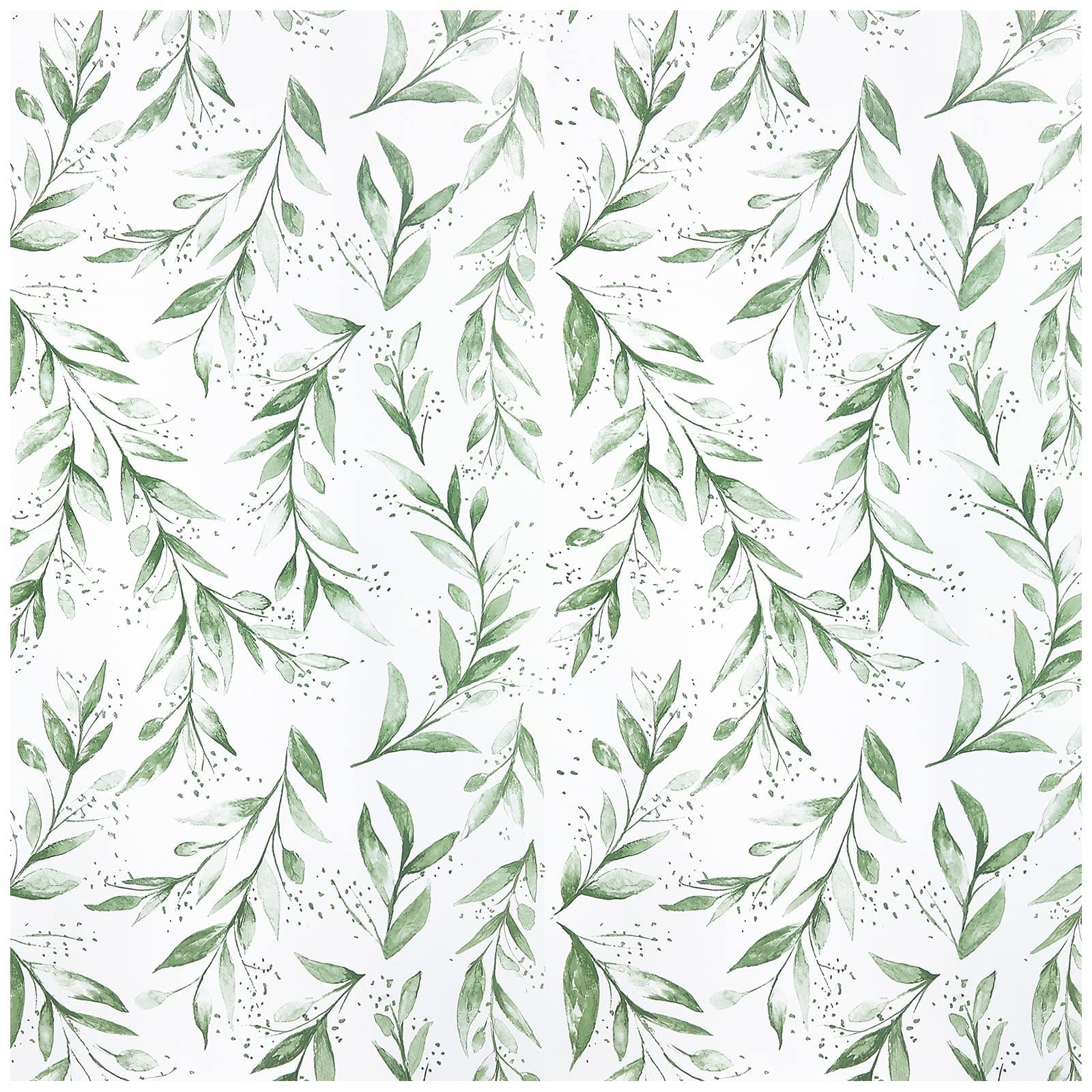 Lifetree Green Leaves Self-Adhesive Wallpaper: Peel and Stick Wallpaper Removable Wallpaper for Living Room Waterproof Vinyl Wall Paper Shelf Liner for Walls Cabinets 45*300cm