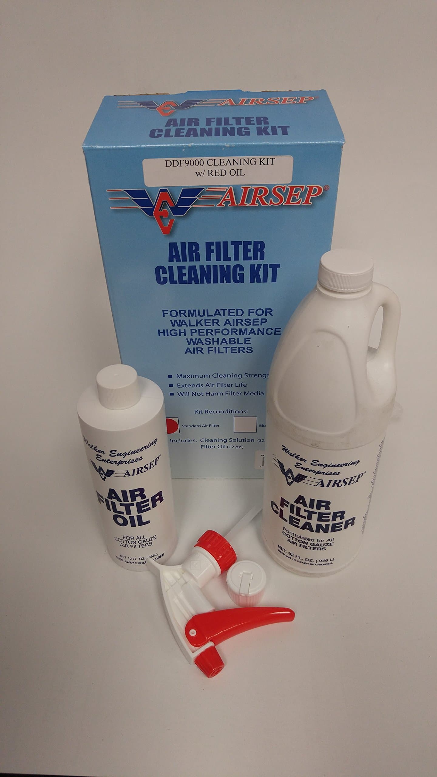Genuine Walker AirSep DDF9000; Cleaning, Re-Oiling Kit (Standard Red Oil);