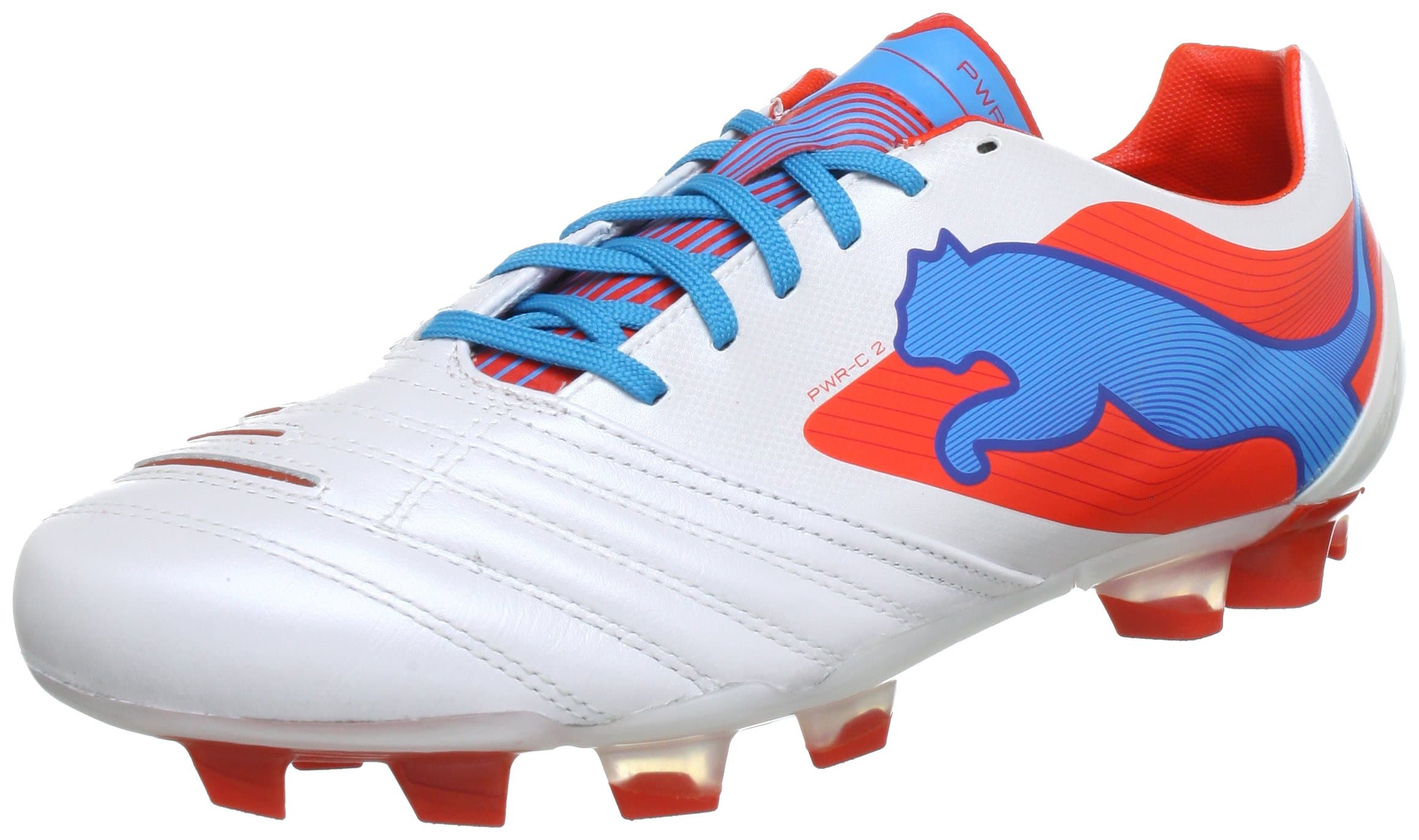 PUMA Powercat 2 FG Mens Soccer Boots/Cleats-White-8.5