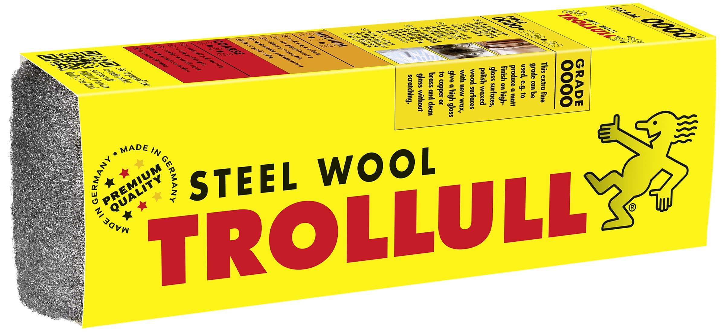 Steel Wool | Wire Wool 200g extra-fine 0000 polishes waxed wood, copper, brass, and matt surfaces, cleans glass