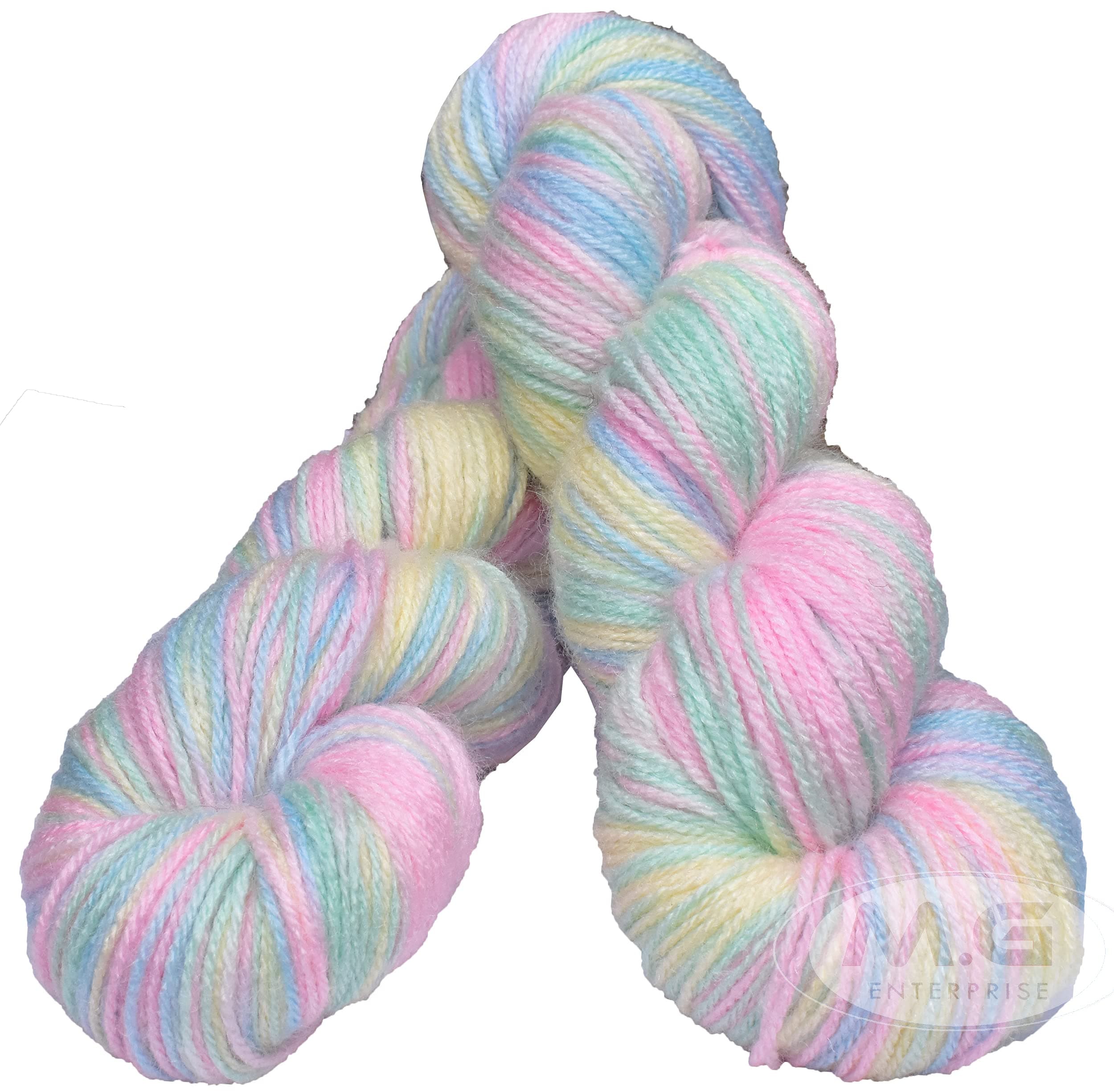 Oswal Marble Green (500 gm) Wool Hank Hand Knitting Wool/Art Craft Soft Fingering Crochet Hook Yarn, Needle Knitting Yarn Thread dye SM-QQB