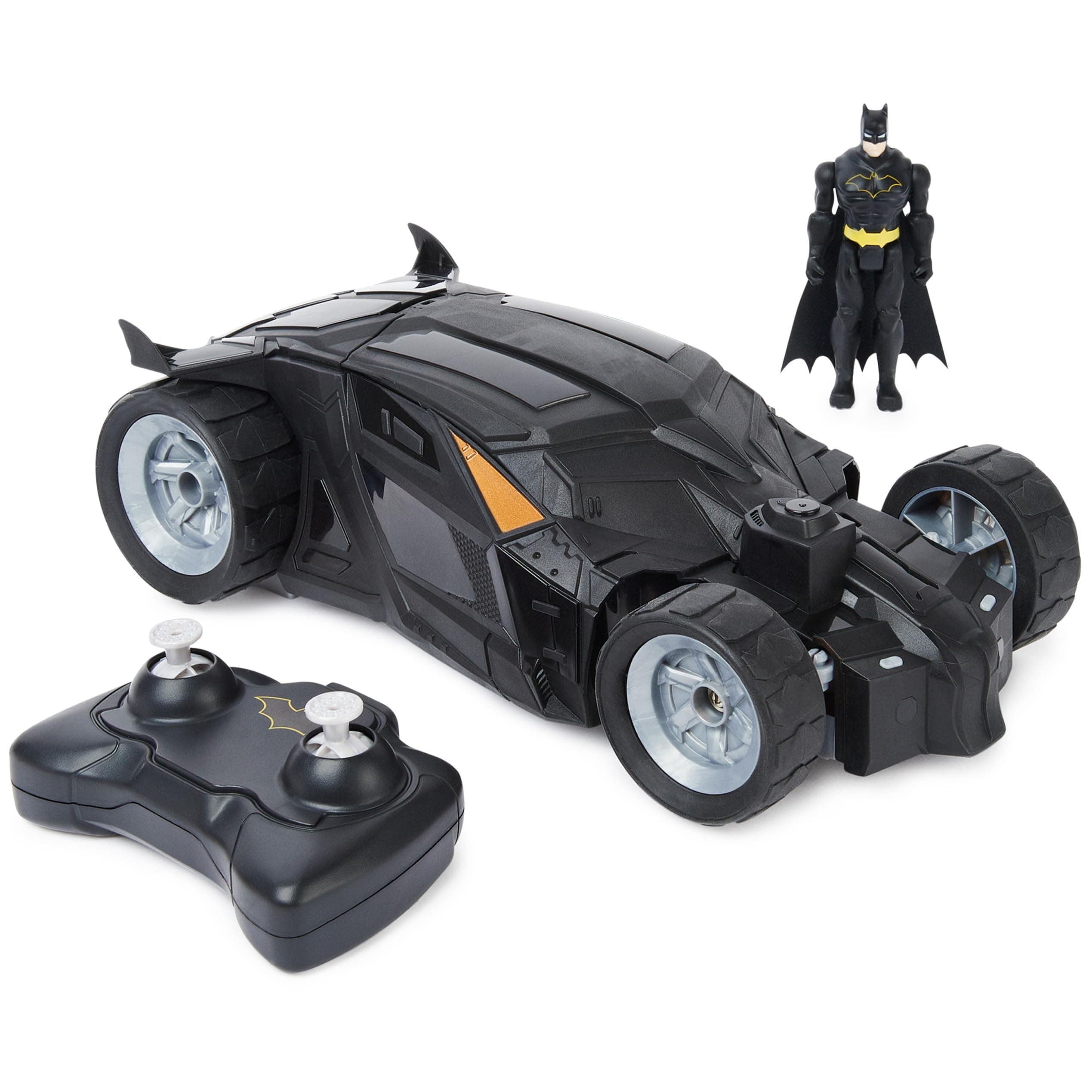 Batman DC Comics, Batmobile Remote Control Car, Easy to Drive with 4-inch Batman Figure, Kids Toys for Boys and Girls Ages 4 and Up