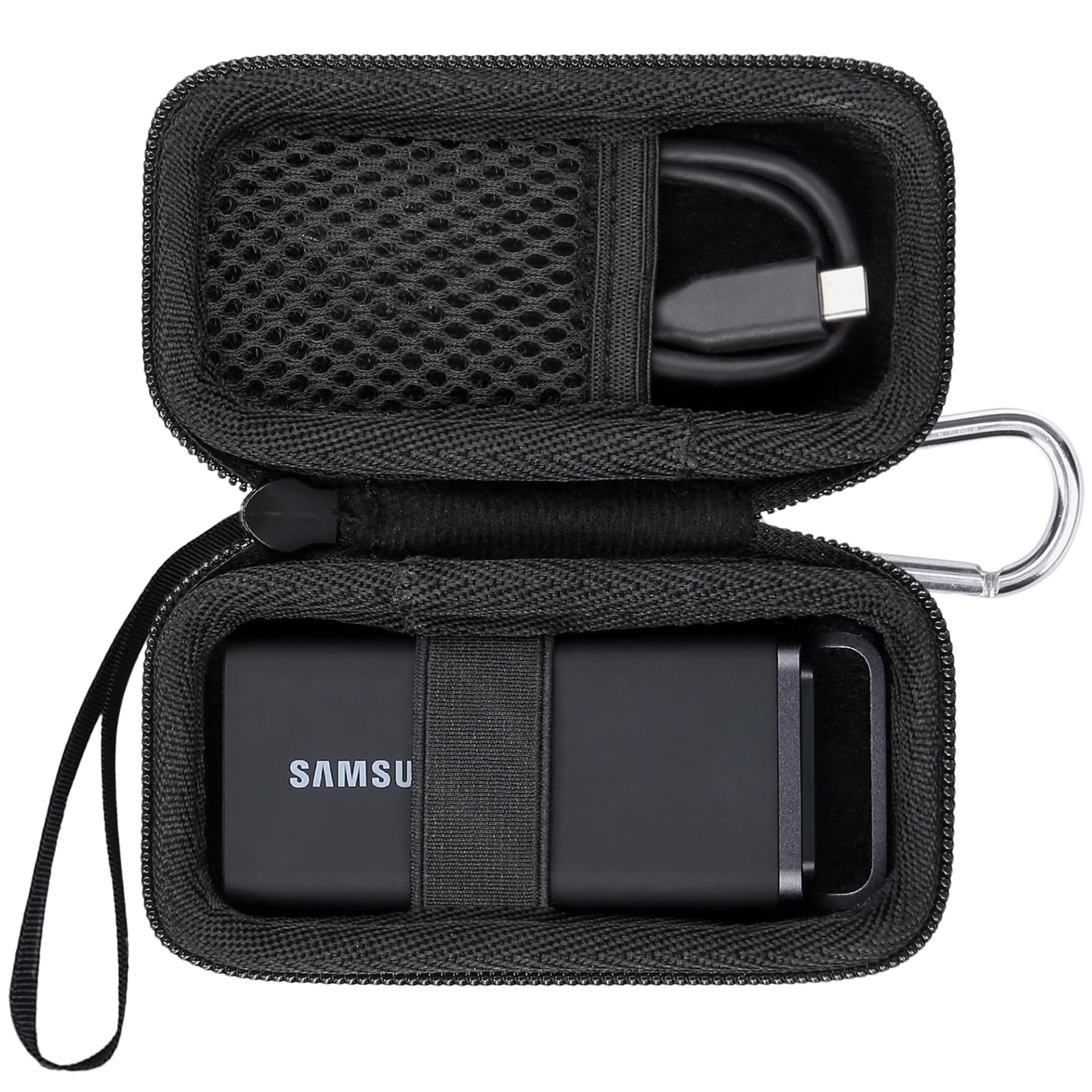 Hard Storage Carrying Case for Samsung T5 EVO Portable SSD 2TB 4TB 8TB External Solid State Drive Hard EVA Shockproof Protective Travel Bag