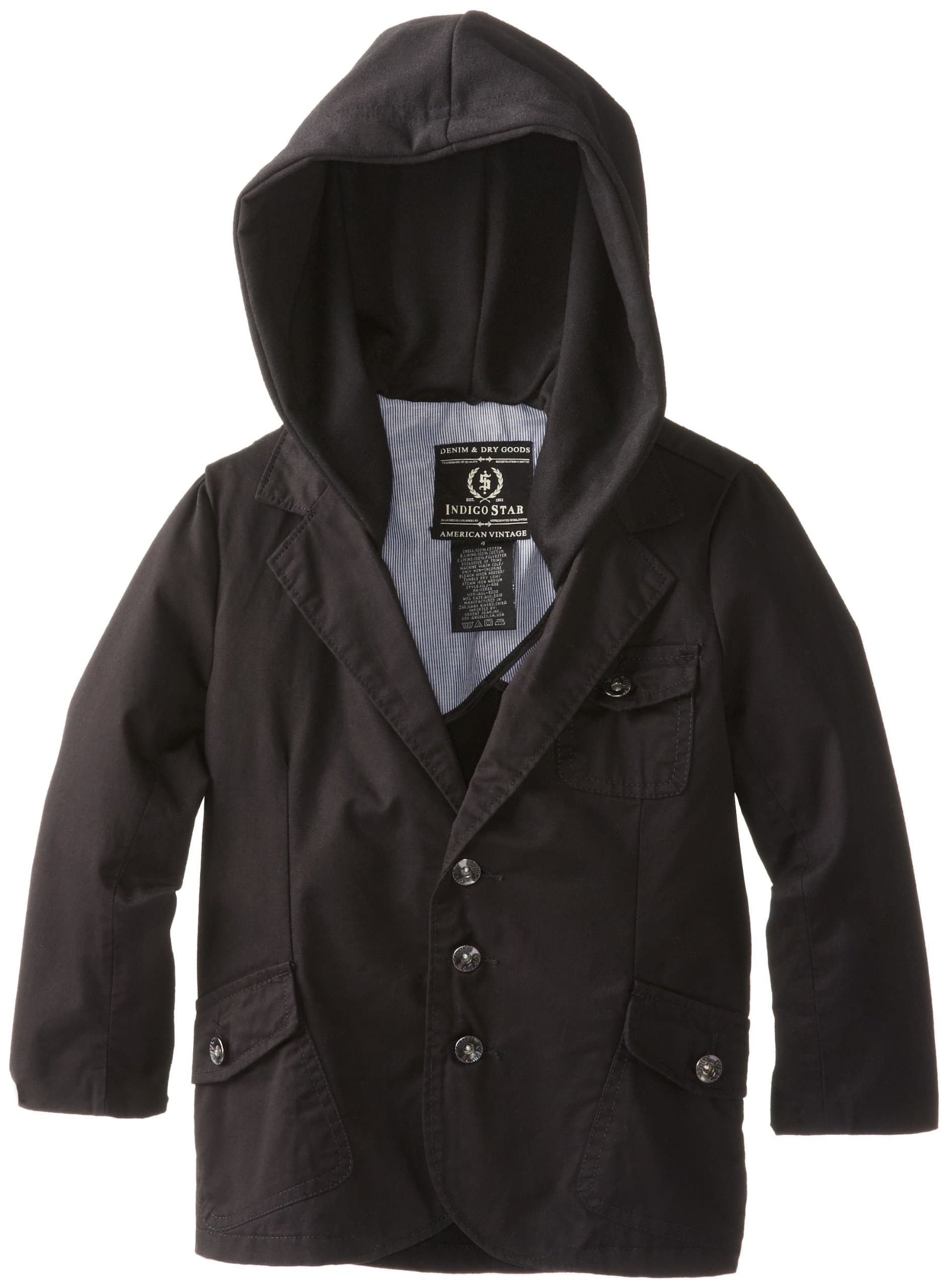 Indigo Star Little Boys' Blunt Hooded Twill Blazer