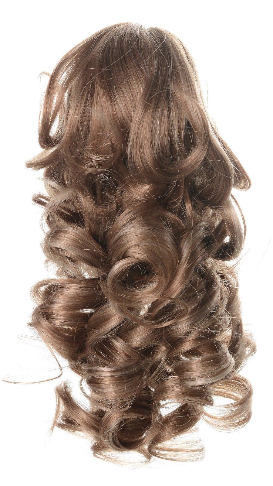 15H613 : Onedor 12" Curly Synthetic Clip In Claw Ponytail Hair Extension Synthetic Hairpiece 115g with a jaw/claw clip (15H613)