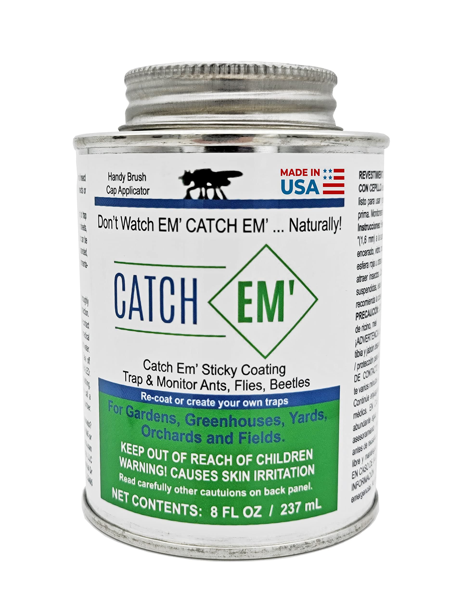 Catch EM' 8 oz Adhesive Liner (Brush Cap)