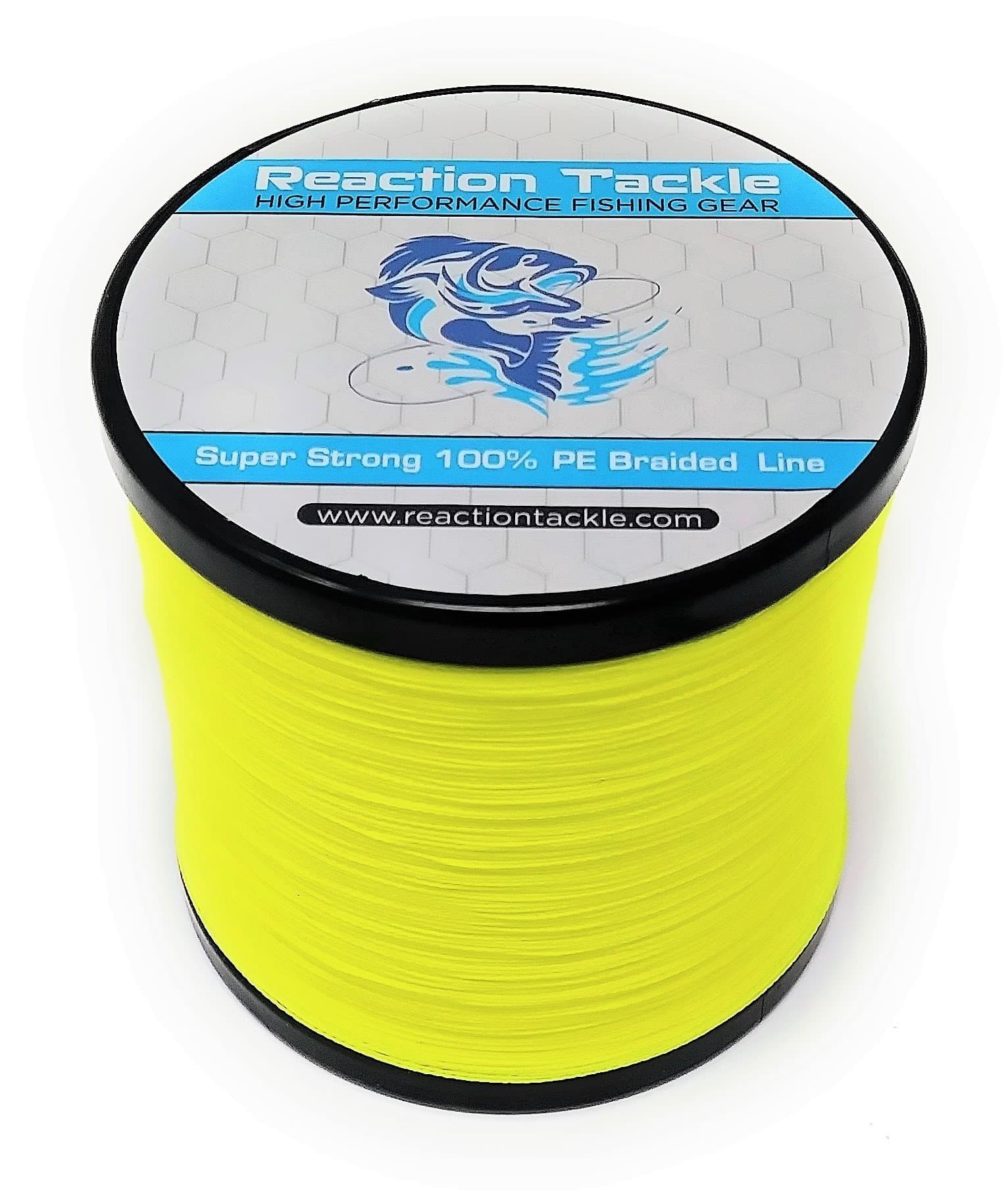Reaction TackleBraided Fishing Line - Pro Grade Power Performance for Saltwater or Freshwater Fish - Colored Fishing Line Braid for Extra Visibility