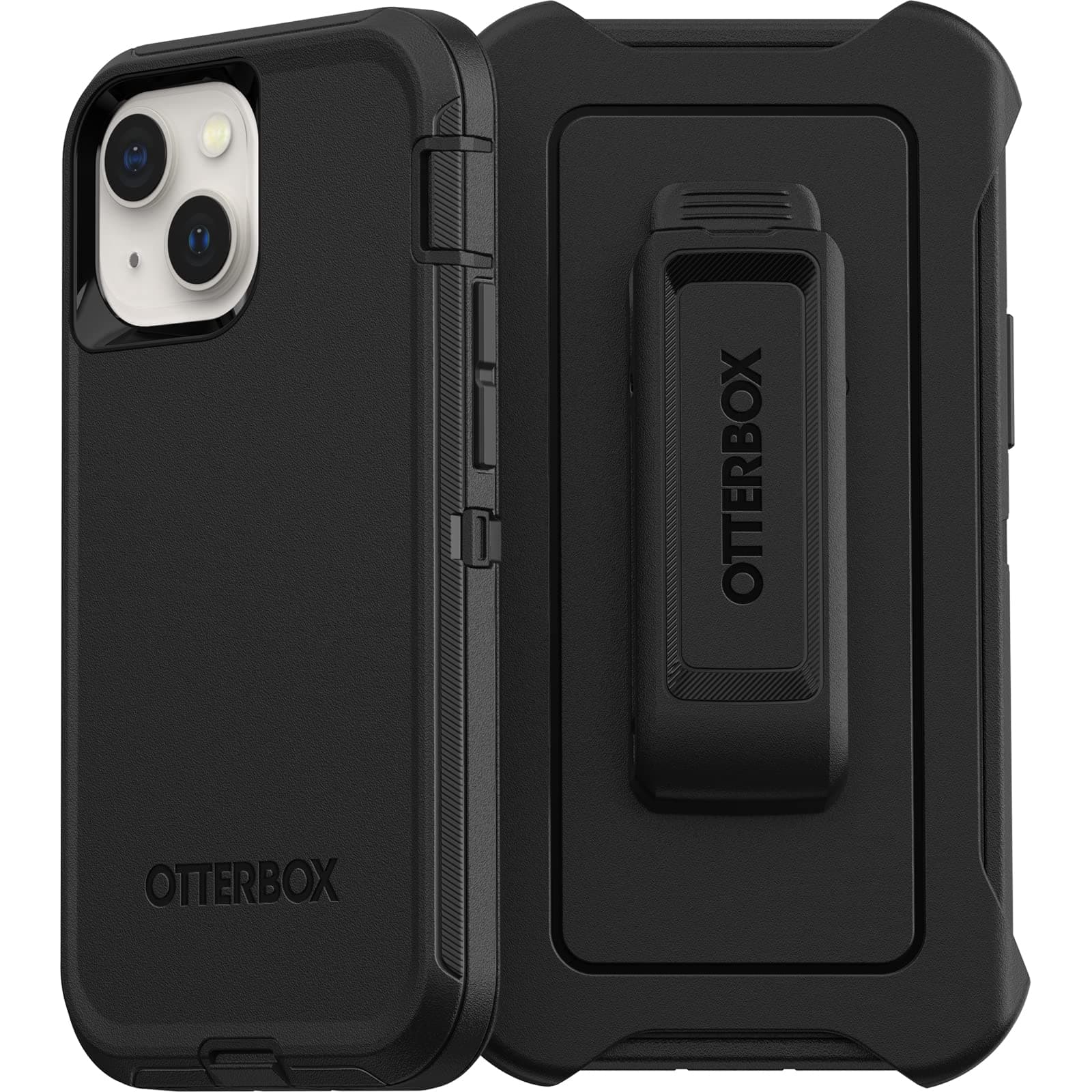 OtterBox iPhone 13 mini & iPhone 12 mini Defender Series Case - Black, Rugged & Durable, with Port Protection, Includes Holster Clip Kickstand