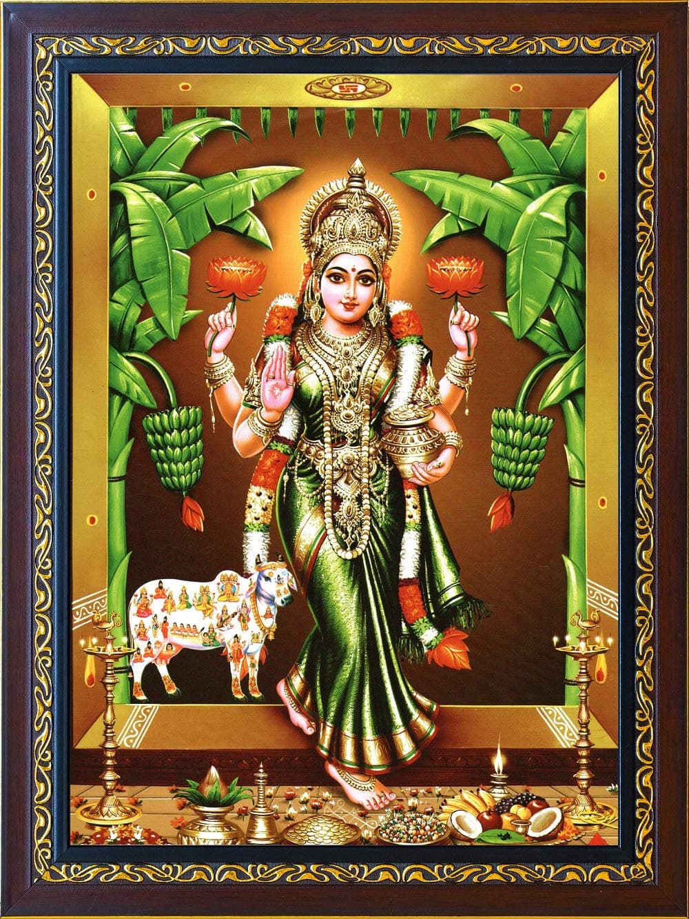 Rudra Photo Frame Religious Wood Photo Frame (13 x 10 inch, Multicolour)