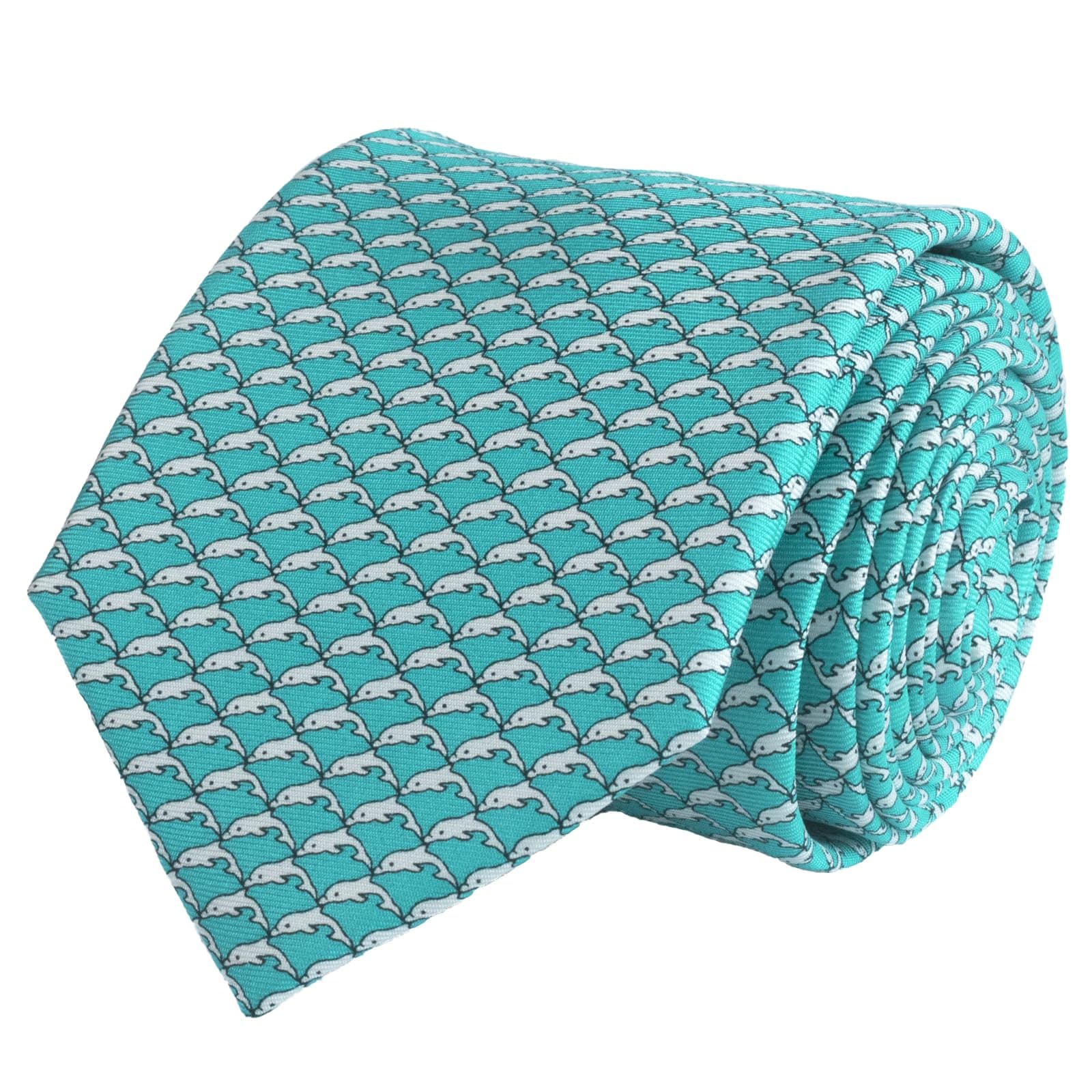 WITZROYS 100%シルクタイ 男性用 ハンドメイドネクタイ アニマルプリント柄+ギフトボックス付き