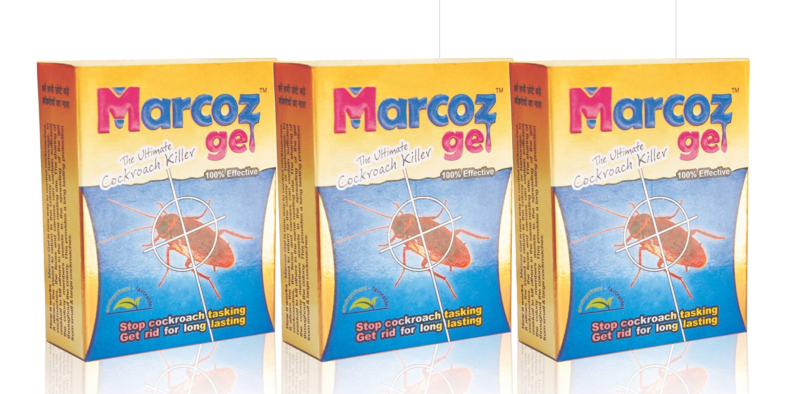 Marcoz Ultimate Cockroach Killer Anti Roach Red Gel 20 Gram Big - Pack of 3