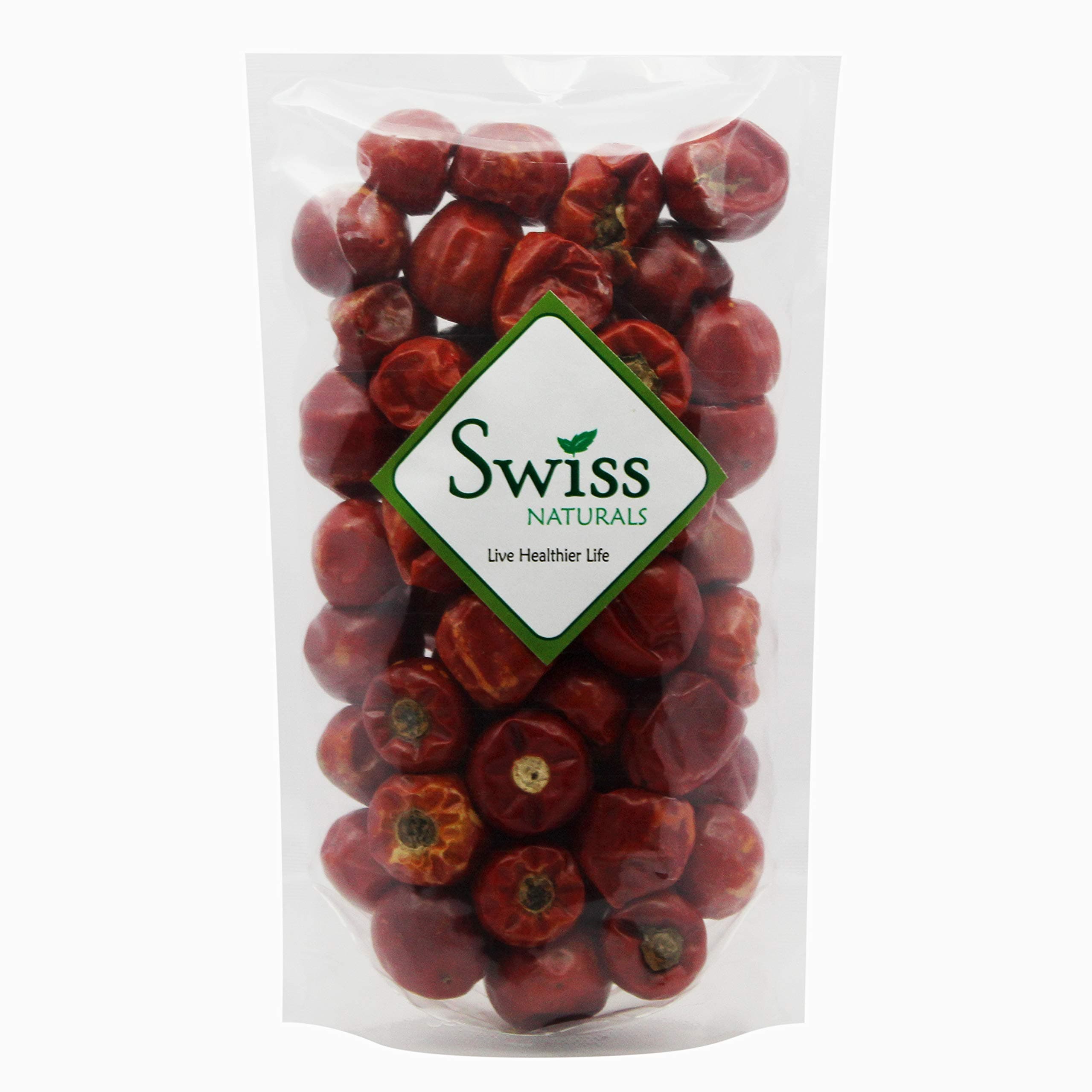 Swiss Naturals Boriya Red Chilli Whole | Gol Mirchi, 400 grams | Spicy Round Chillies | Sabut Lal Mirch | Dry Chilly