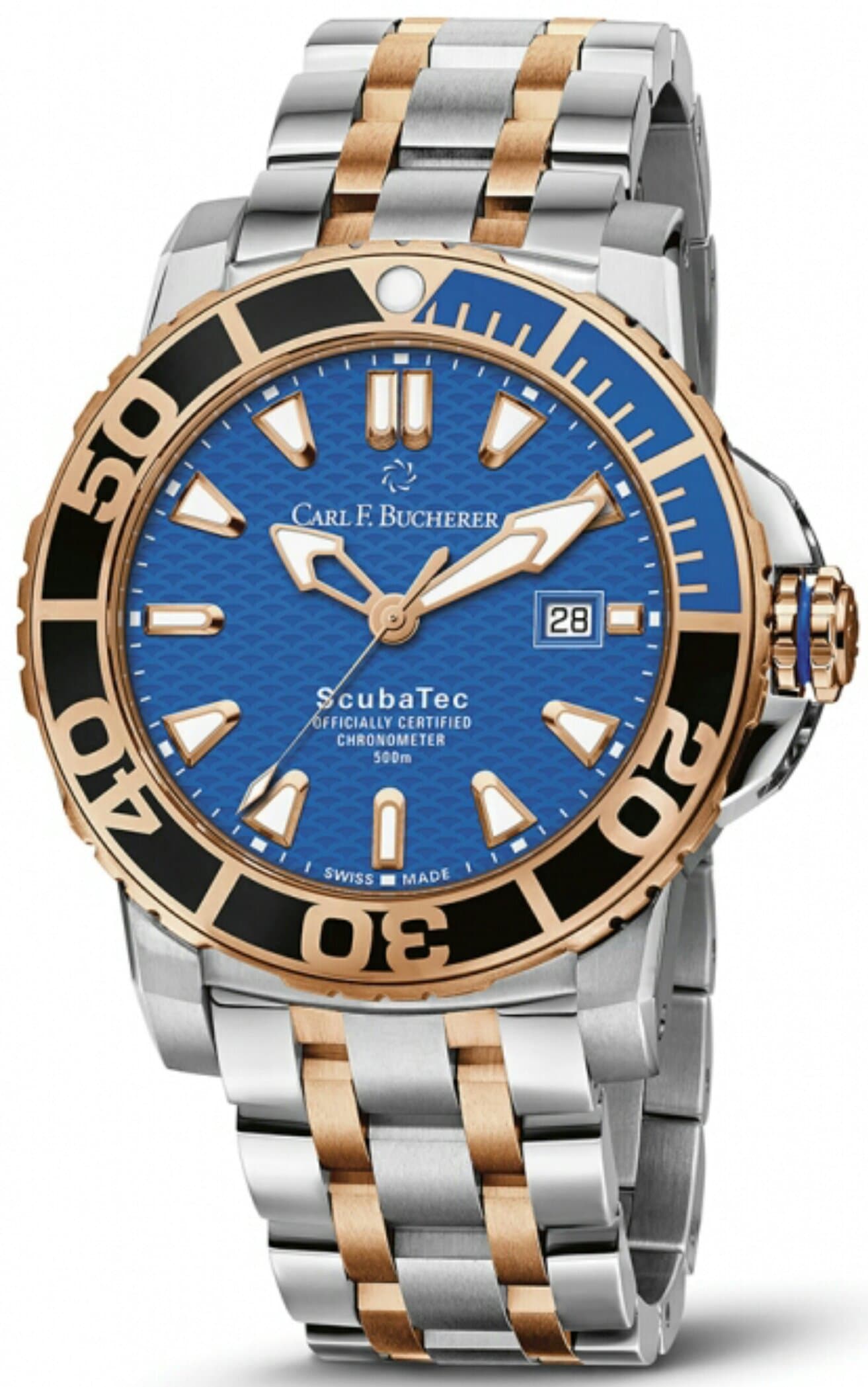 Carl F Bucherer Patravi ScubaTec Rose Gold Steel Men's Watch Model 00.10632