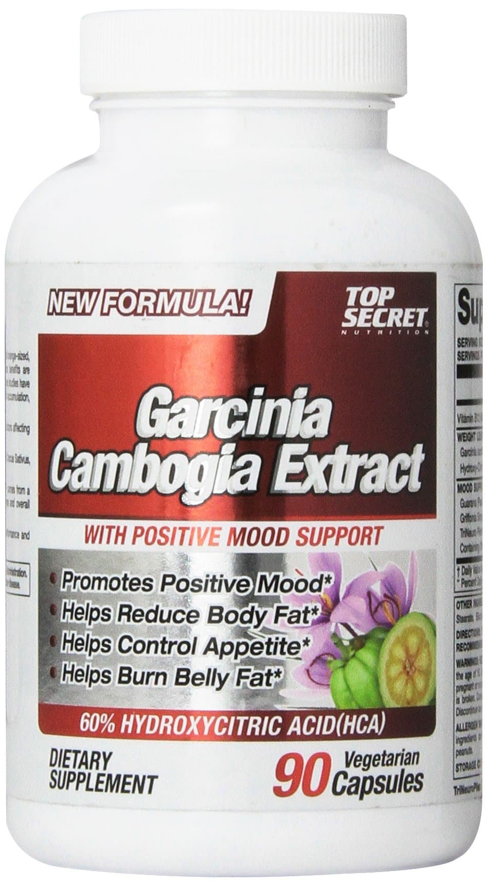 Top Secret Nutrition Garcinia Cambogia Extract with Positive Mood Support, 90 Count
