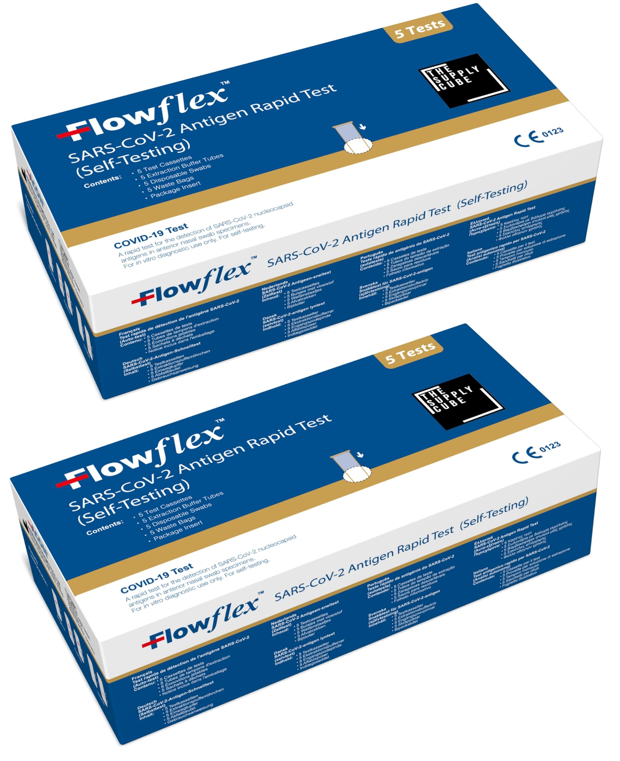 10 Pack Flowflex COVID-19 Rapid Test Kit - Easy to Use Self Testing Antigen Covid Test Kit - One Step Test for Sars-CoV-2 - Quick at Home Testing - Covid Lateral Flow (Not for Travel)