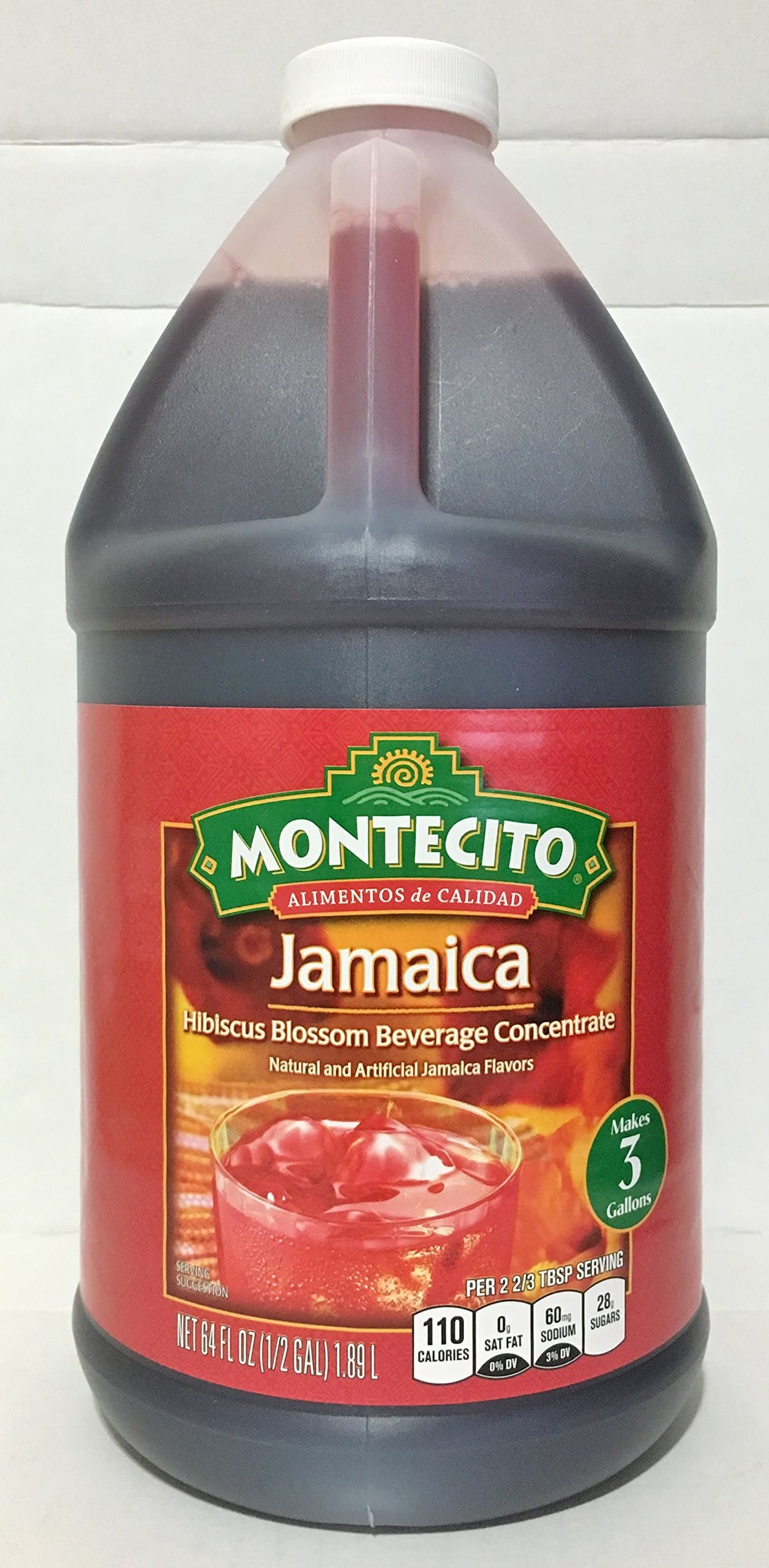 64oz Montecito Jamaica Hibiscus Blossom Beverage Concentrate, Pack of 1