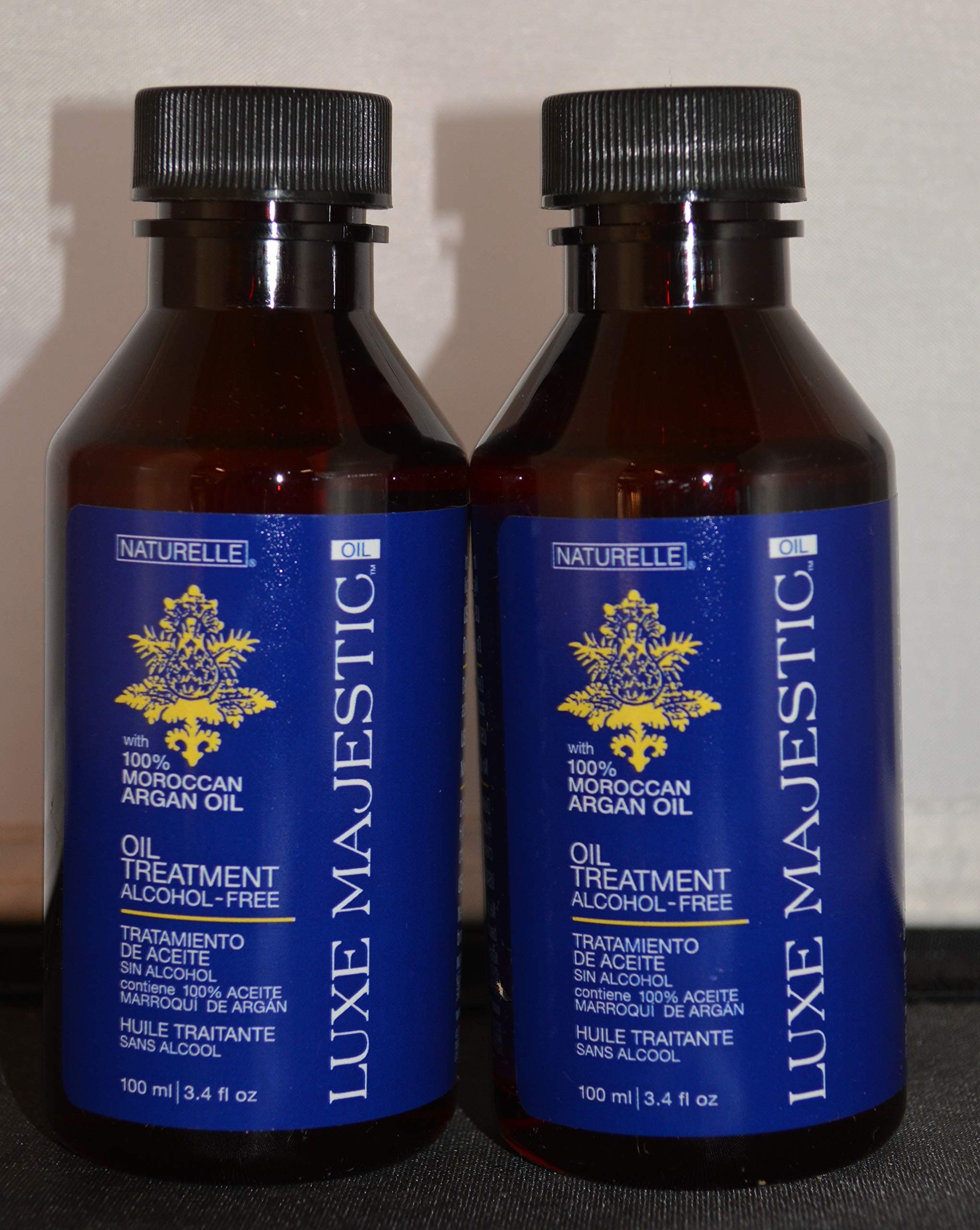 Naturelle Majestic Oil Treatment 3.4 oz w/100% Moroccan Argan Oil - 2 pack