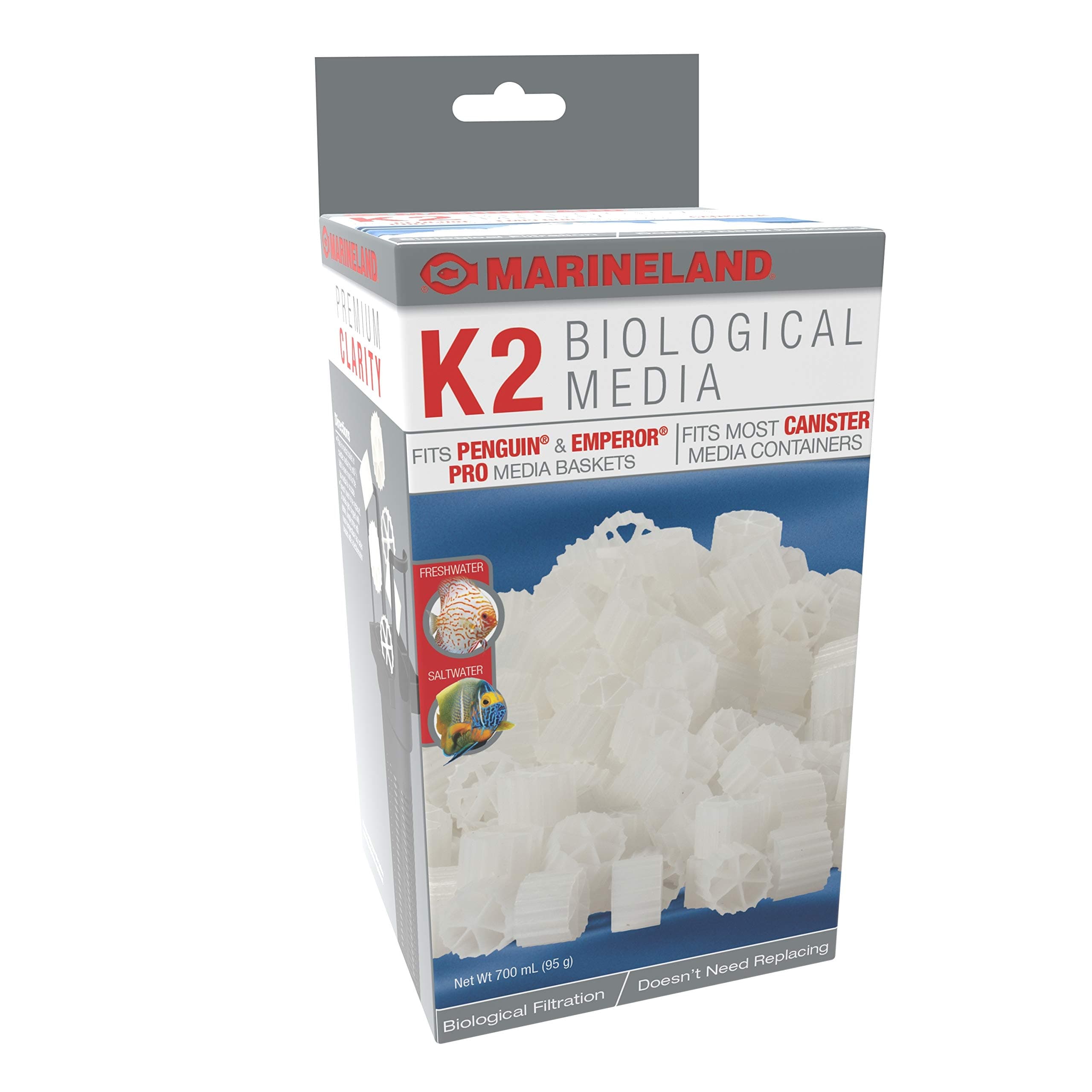 MarineLandK2 Biological Media 95 Grams, for Biological Aquarium Filtration, Fits Penguin and Emperor Pro Media Baskets