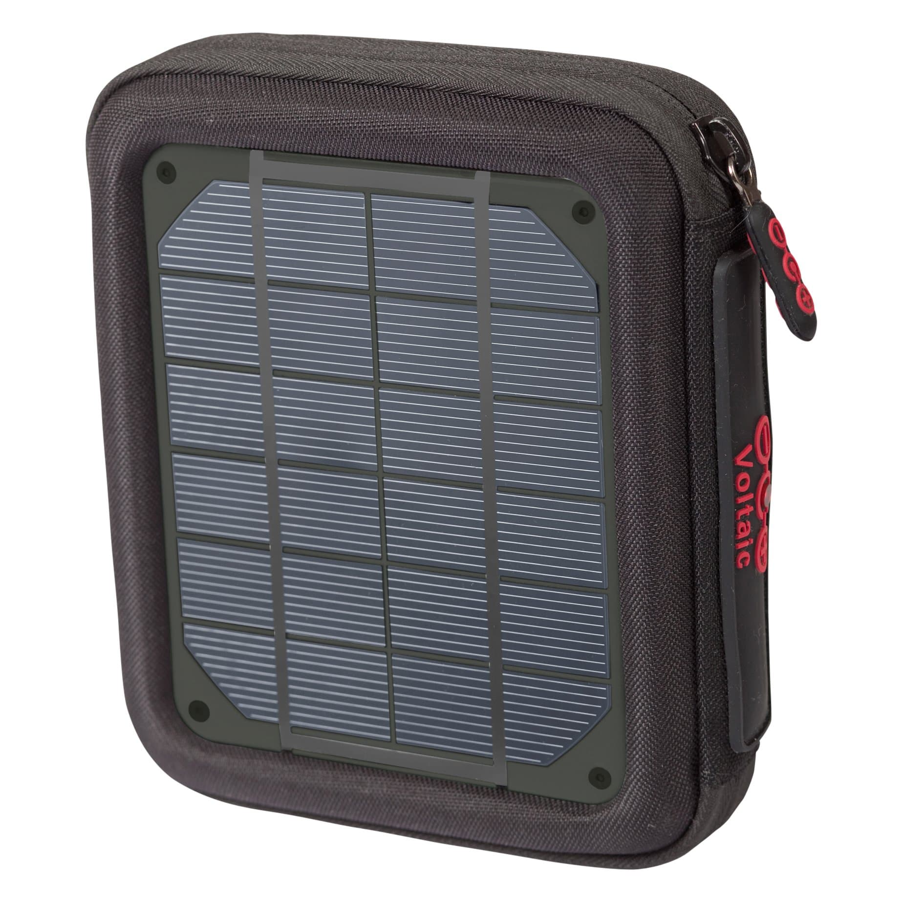 Voltaic Systems Amp Portable Rapid Solar Charger with Battery Pack (Power Bank) 6,400mAh & 2 Year Warranty | Powers Phones Compatible with iPhone, Tablets, USB, & More | Waterproof - Charcoal